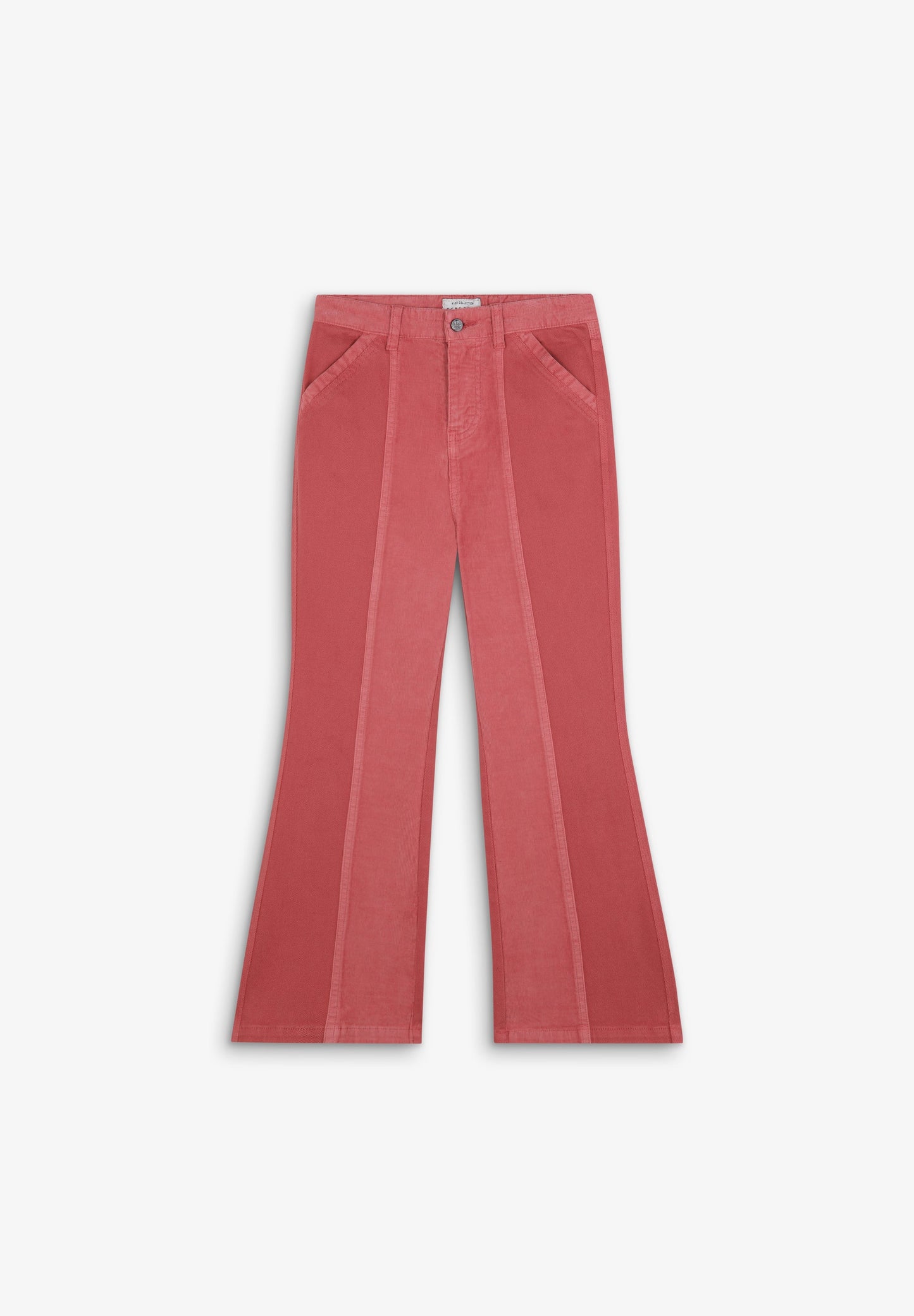 TWO-TONE FLARED TROUSERS