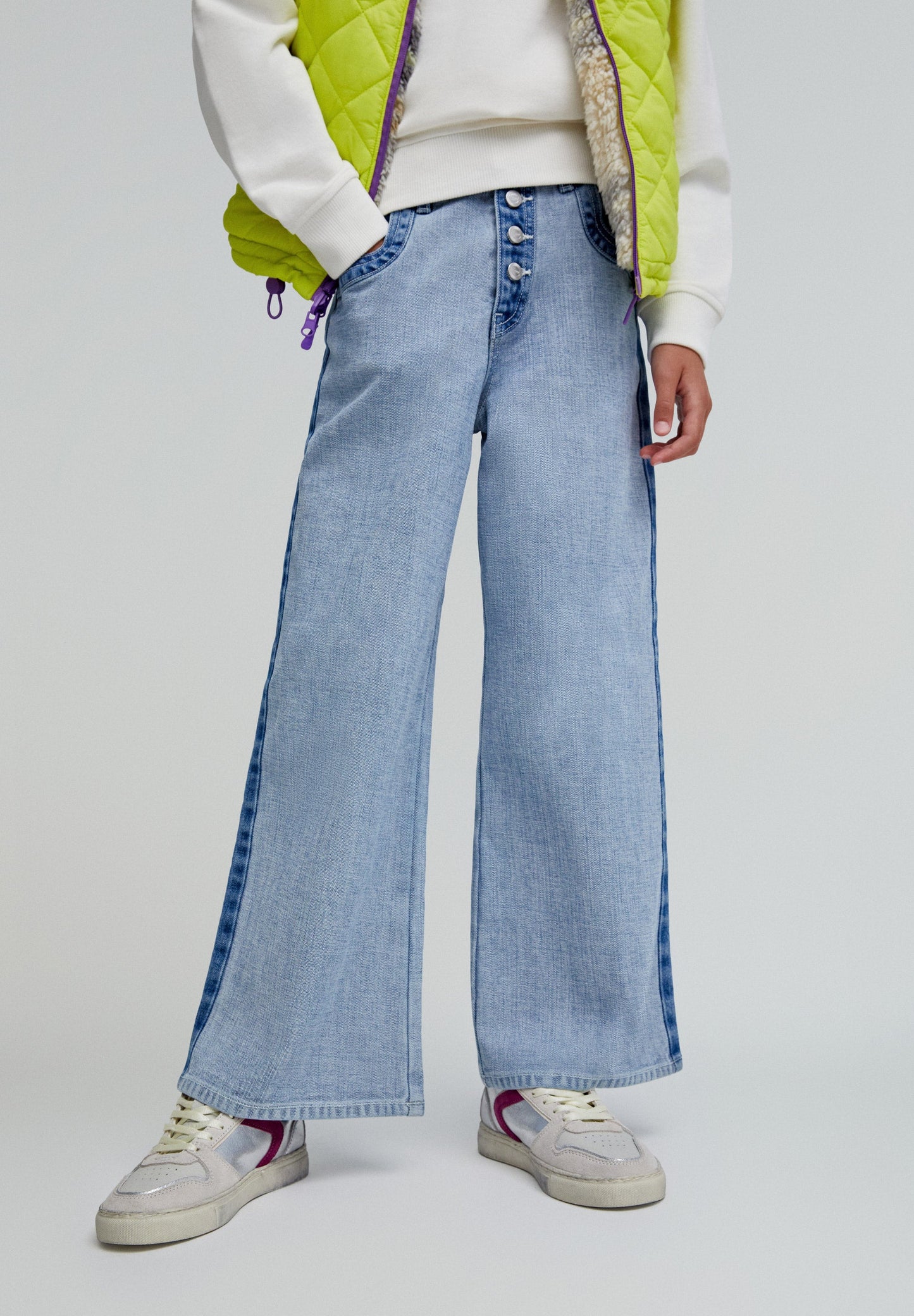 BICOLOUR CULOTTE JEANS