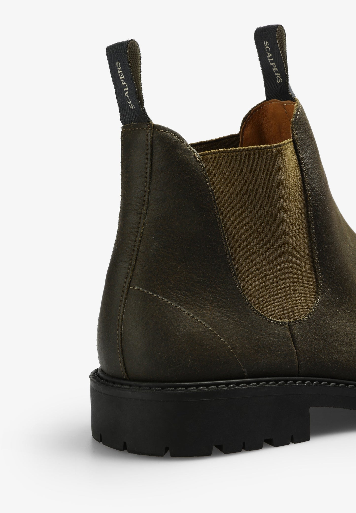 LEATHER BOOTS WITH ELASTIC DETAILS