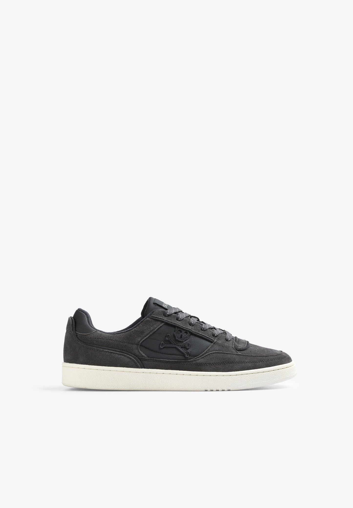 SPLIT SUEDE LOW-TOP SNEAKERS WITH SKULL