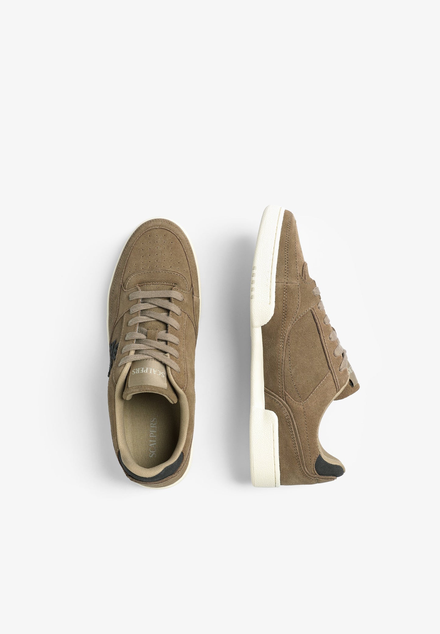 SPLIT SUEDE LOW-TOP SNEAKERS WITH SKULL