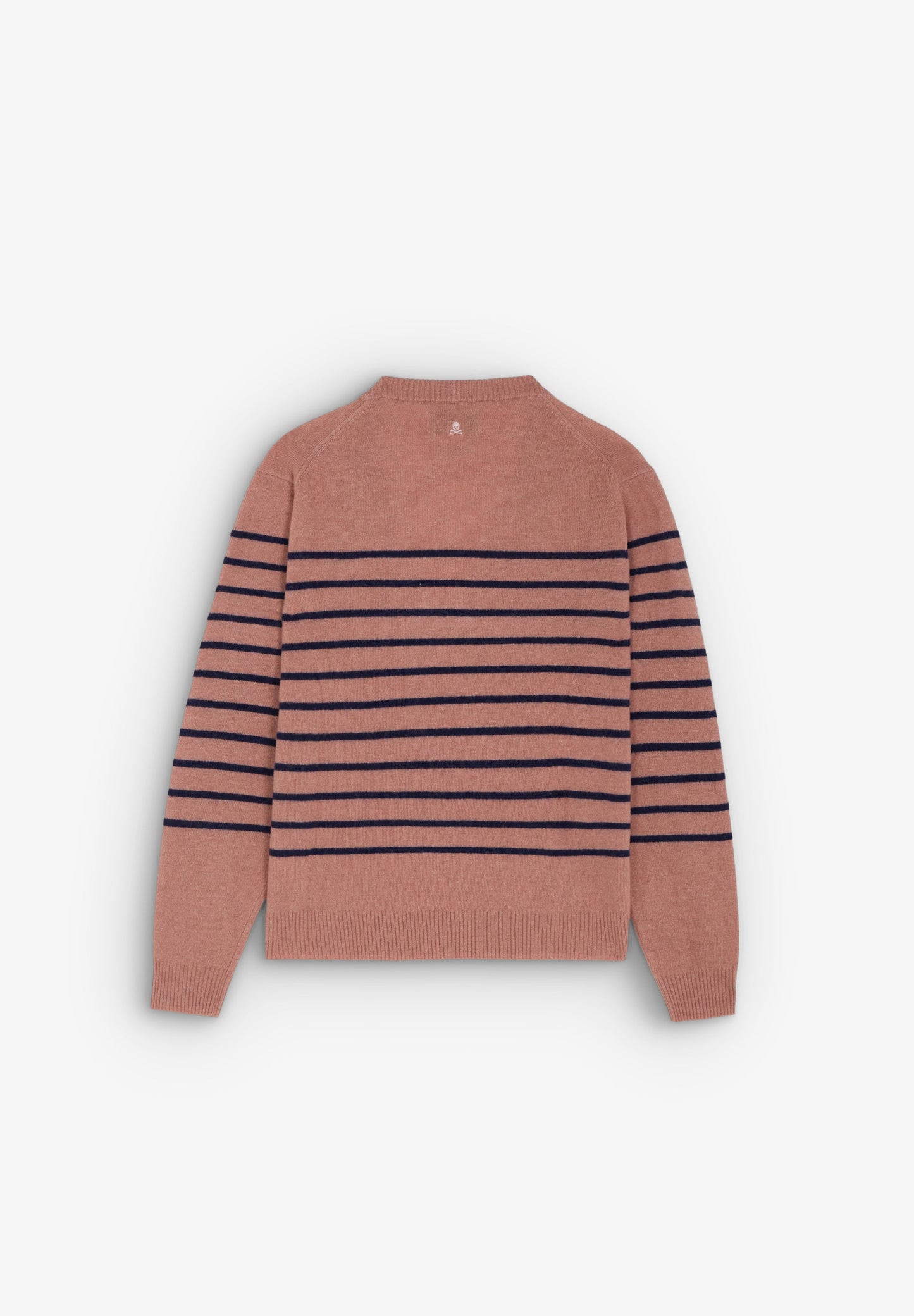 STRIPED SQUARE-CUT NECKLINE SWEATER