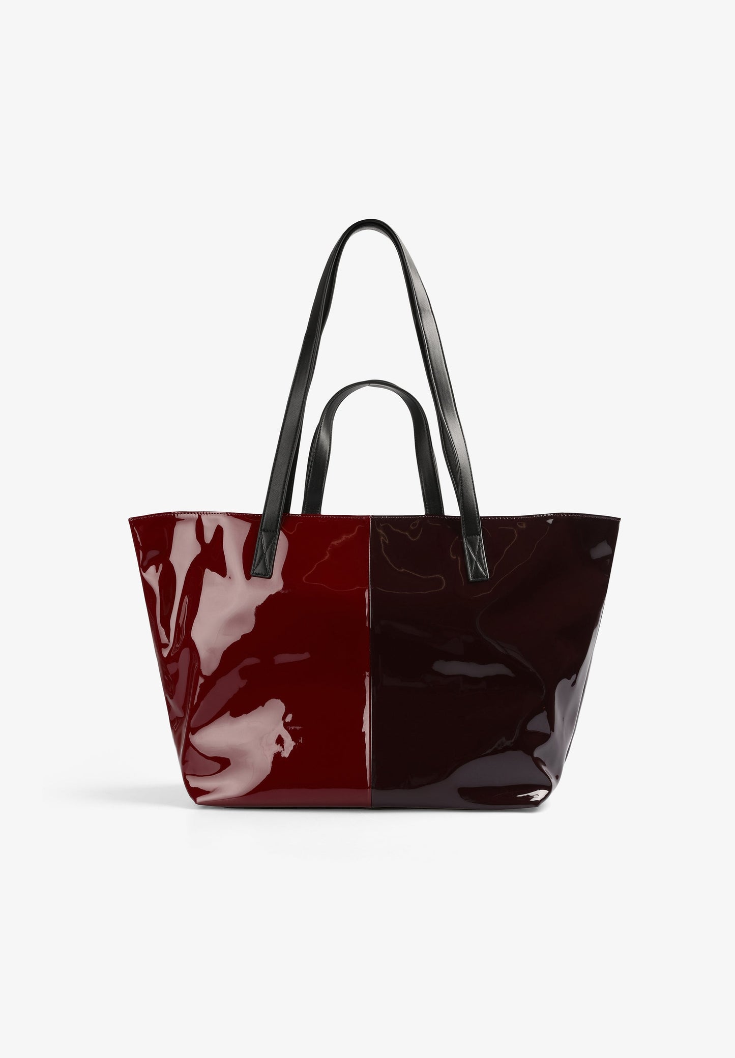 PATENT LEATHER TOTE BAG