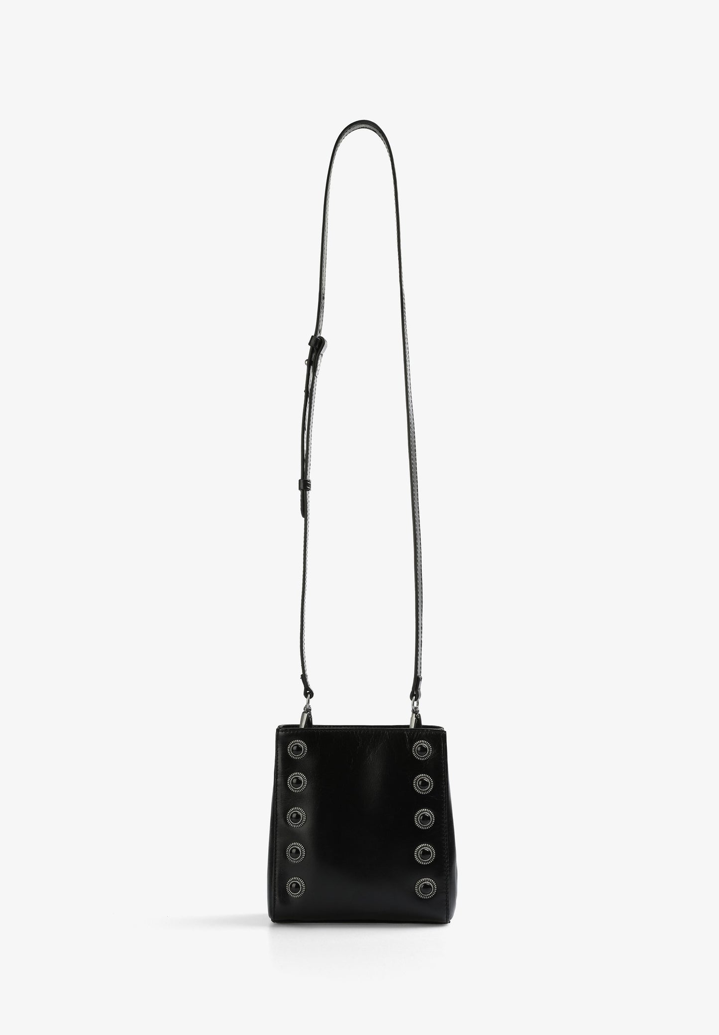 STUDDED LEATHER BUCKET BAG