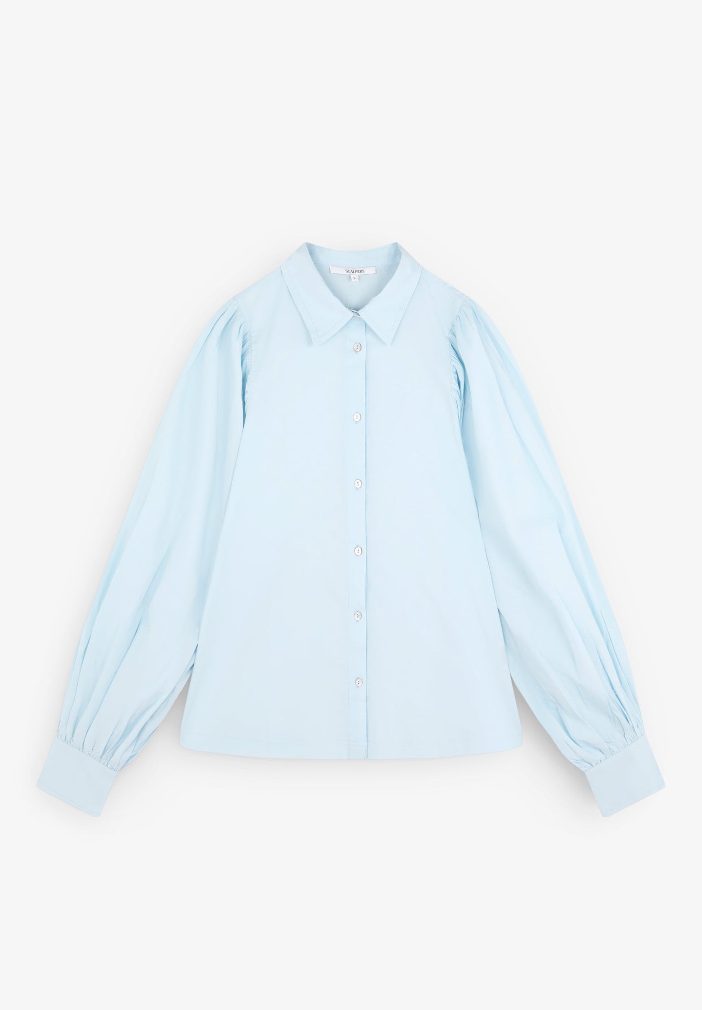 POPLIN SHIRT WITH PUFF SLEEVES