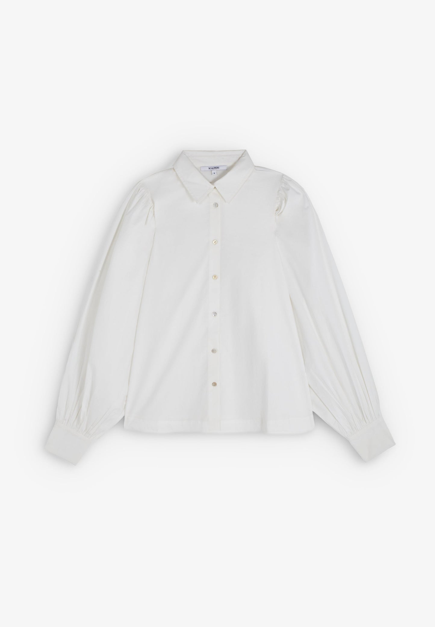 POPLIN SHIRT WITH PUFF SLEEVES