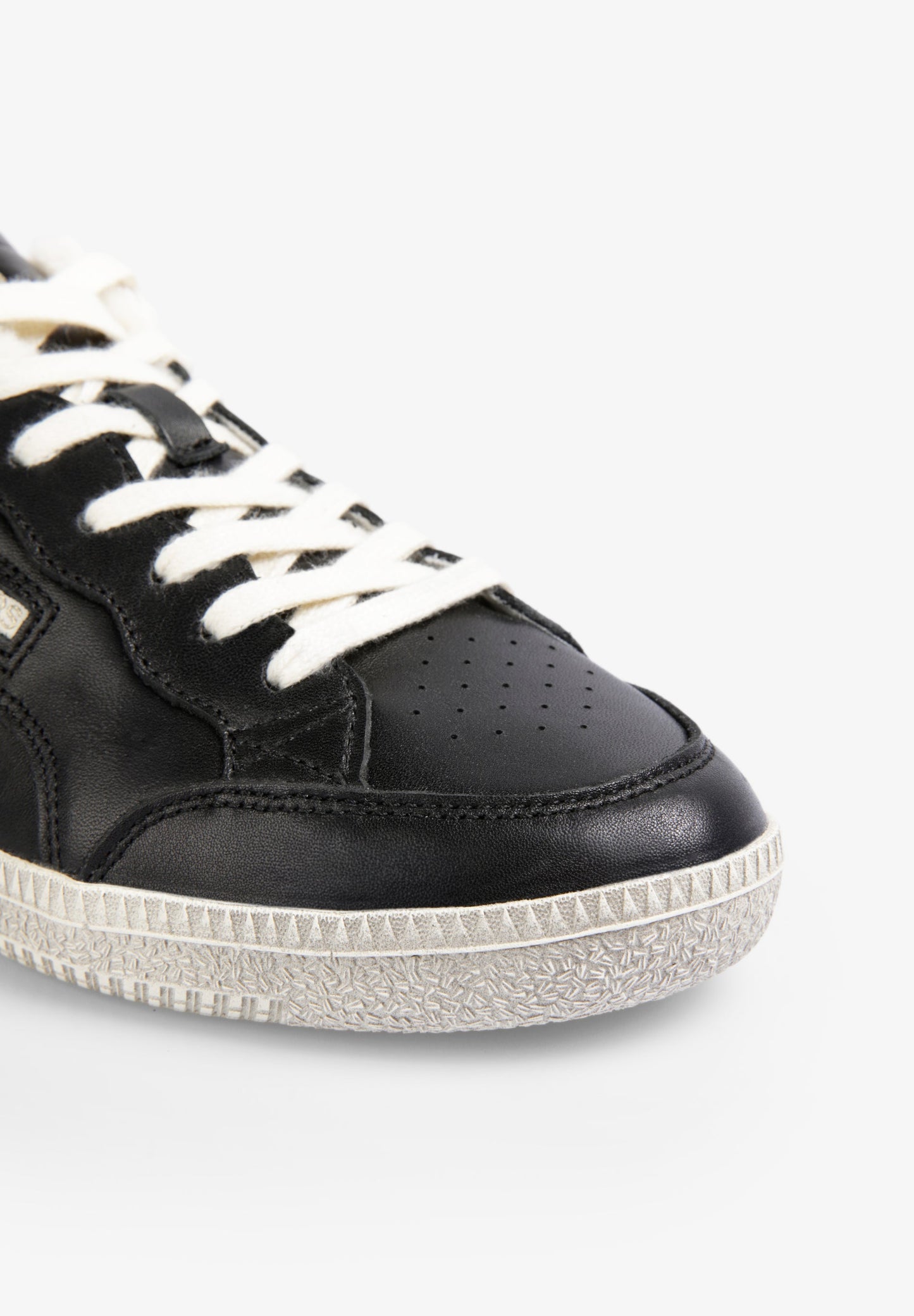 SHEARLING-LINED LEATHER SNEAKERS