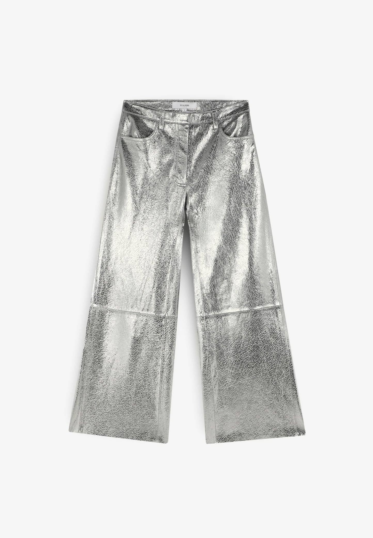 SCALPERS X LOVE STORIES METALLIC LEATHER TROUSERS