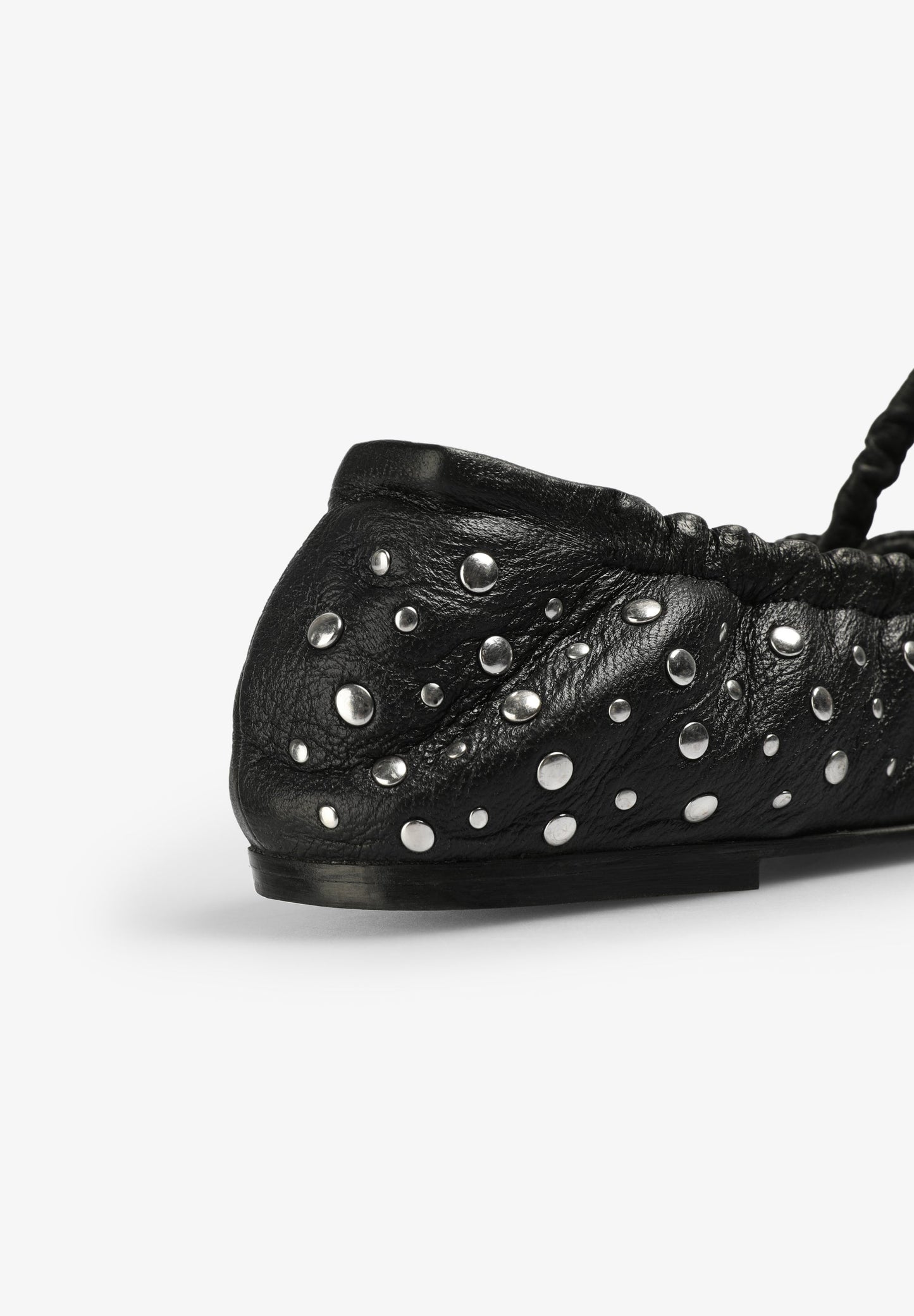 SCALPERS X LOVE STORIES LEATHER BALLET FLATS WITH STUDS