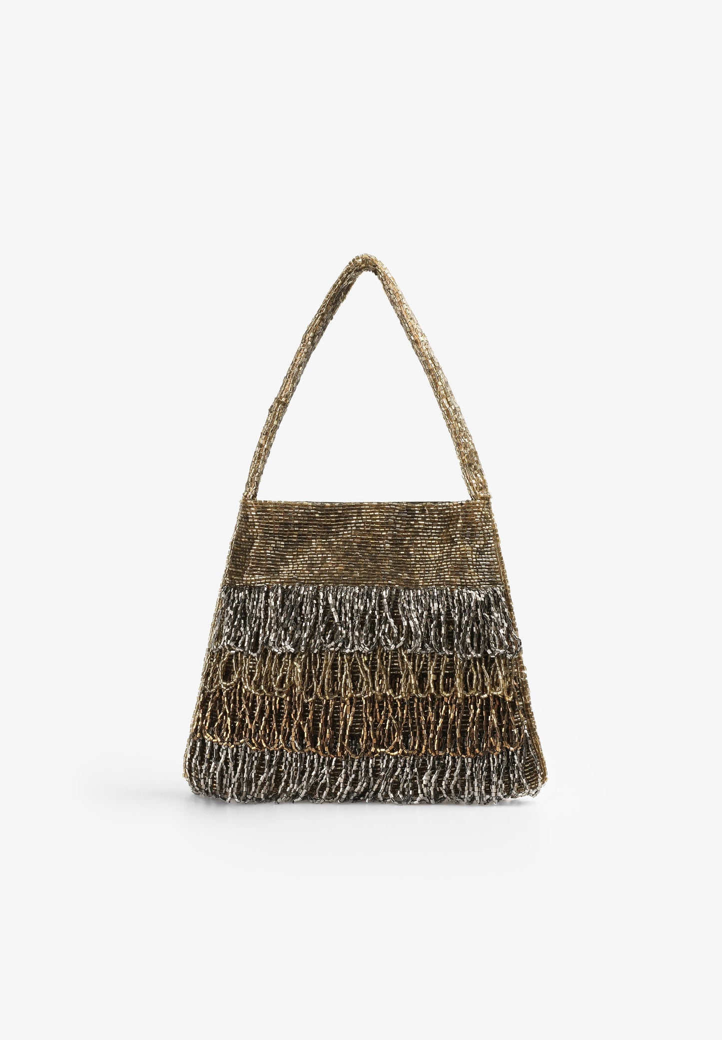 BAG WITH BEADED FRINGE