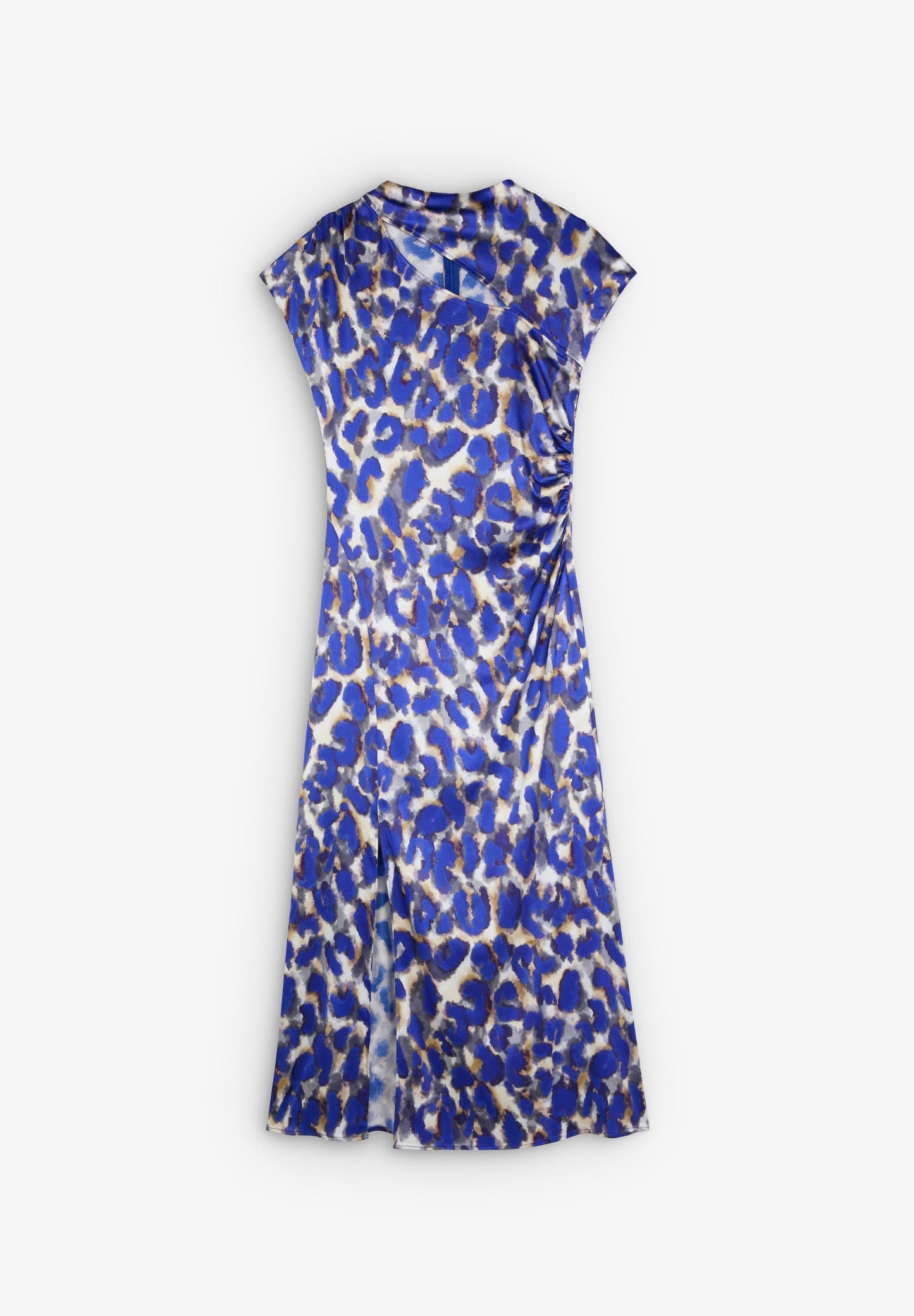 PRINTED DRESS WITH NECKLINE OPENING