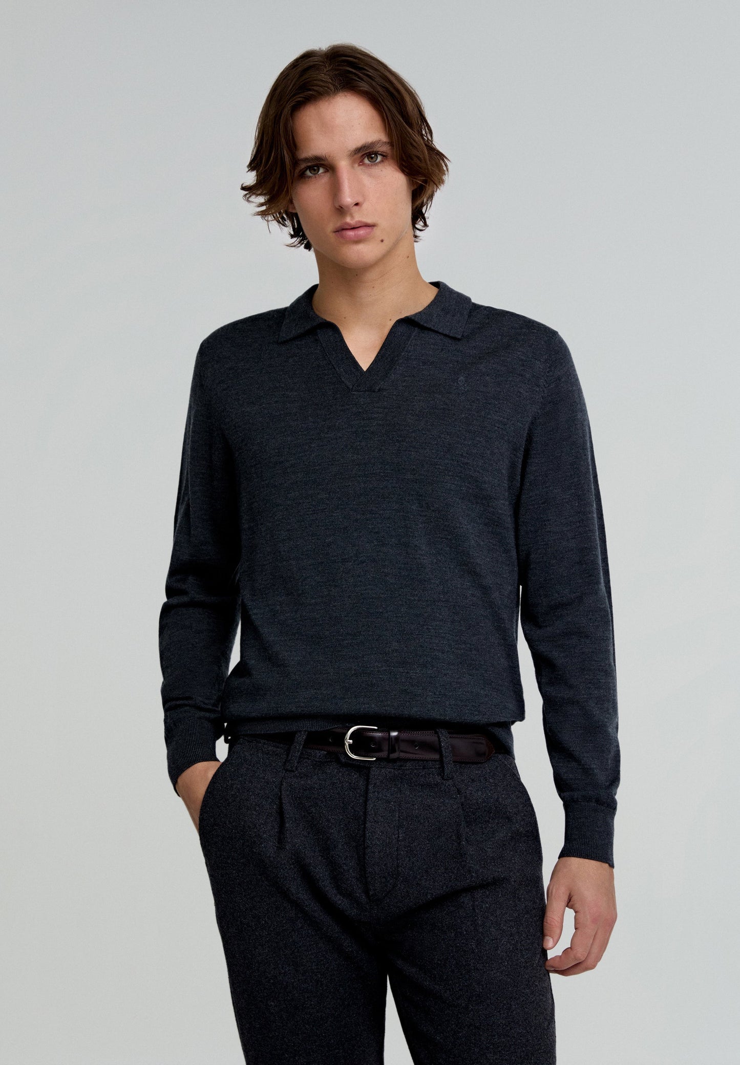 POLO SHIRT-STYLE SWEATER