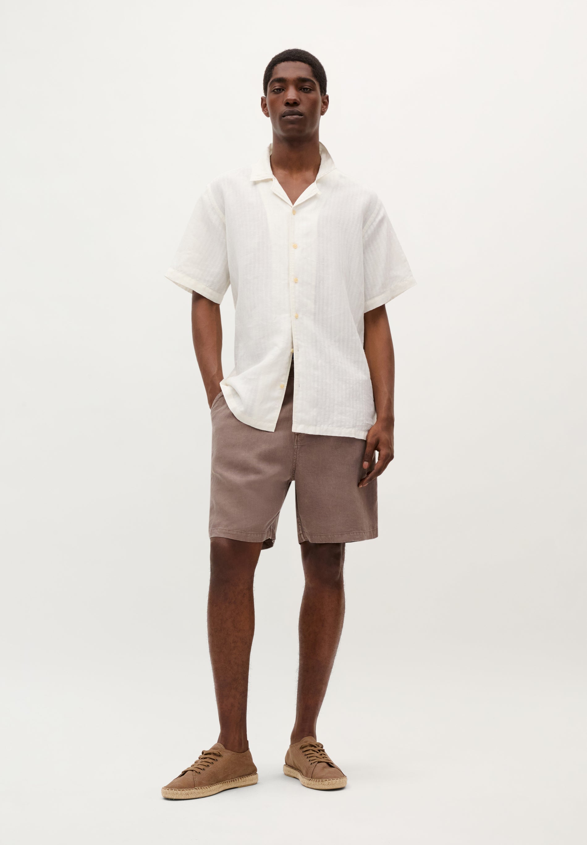 100% LINEN BERMUDA SHORTS