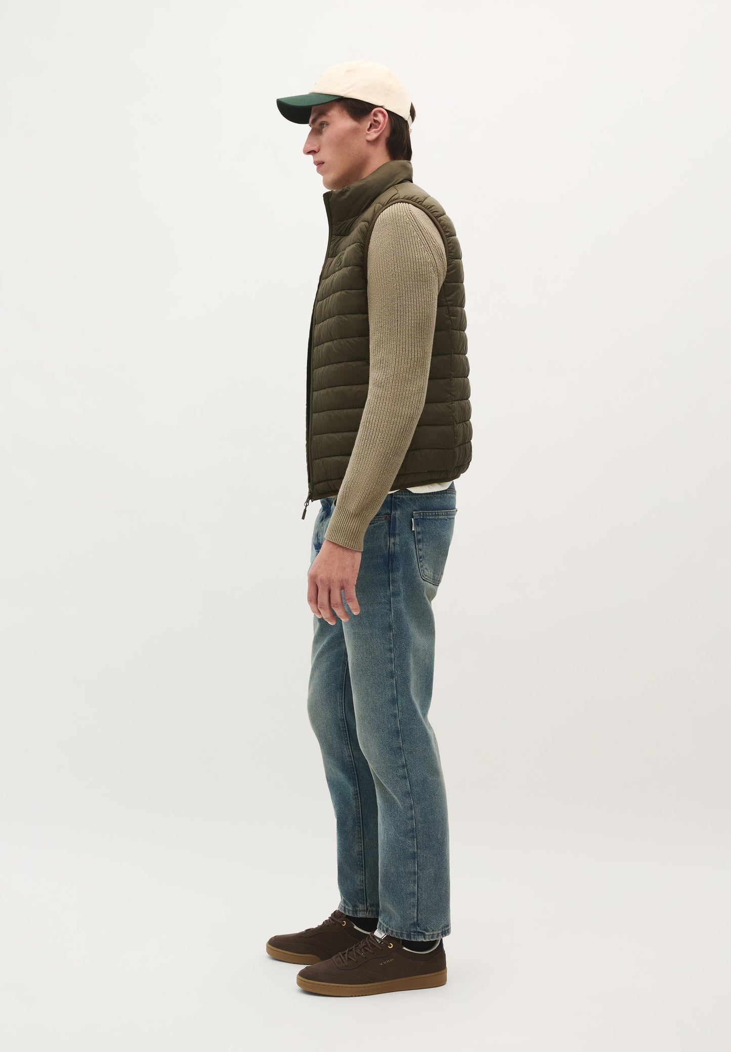 PUFFER GILET WITH SKULL PATCH