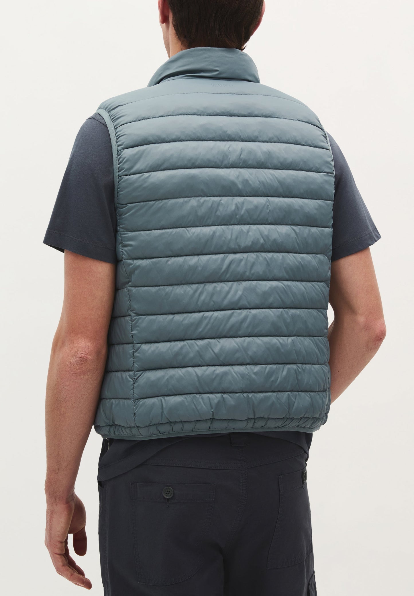 PUFFER GILET WITH SKULL PATCH