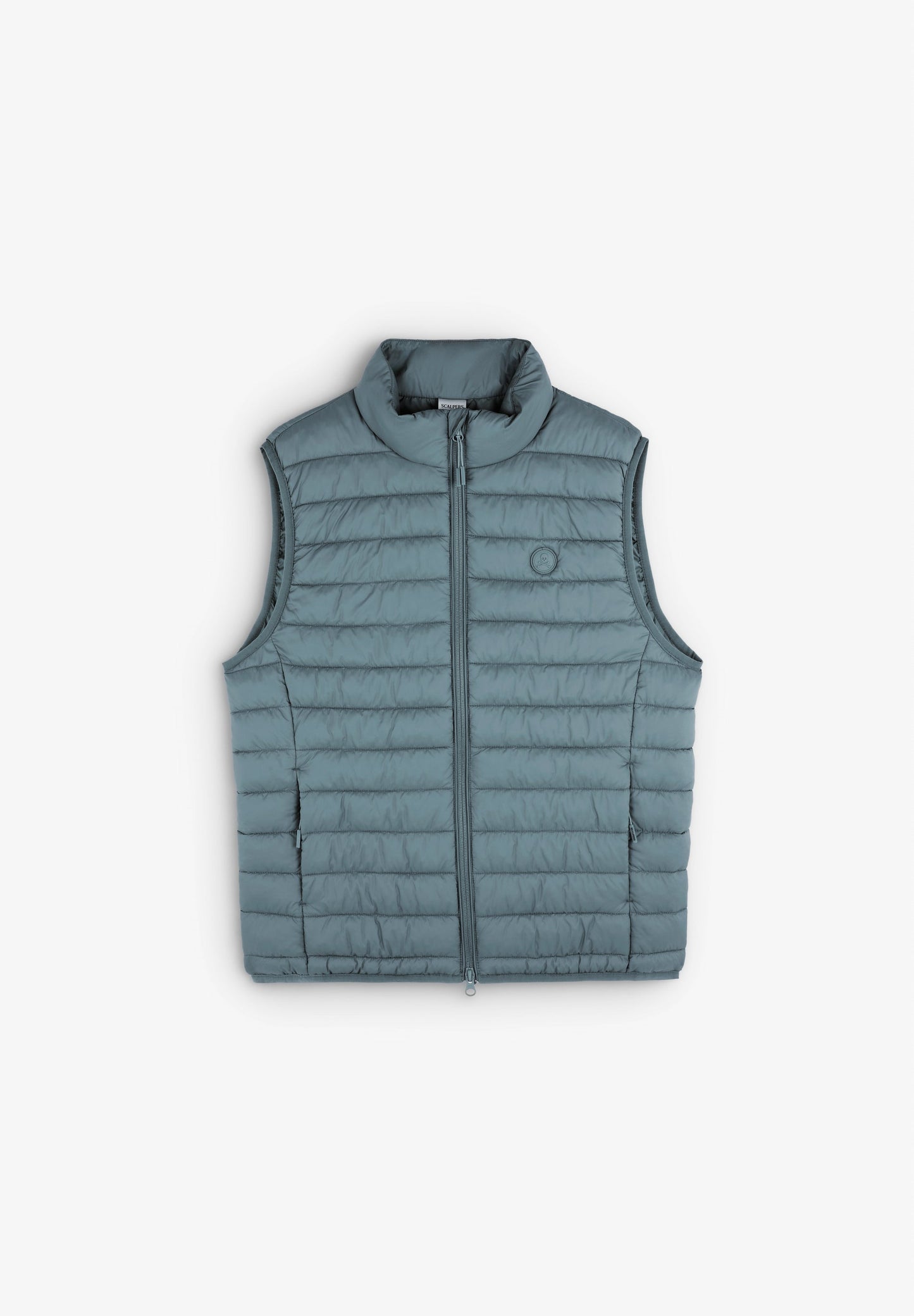 PUFFER GILET WITH SKULL PATCH