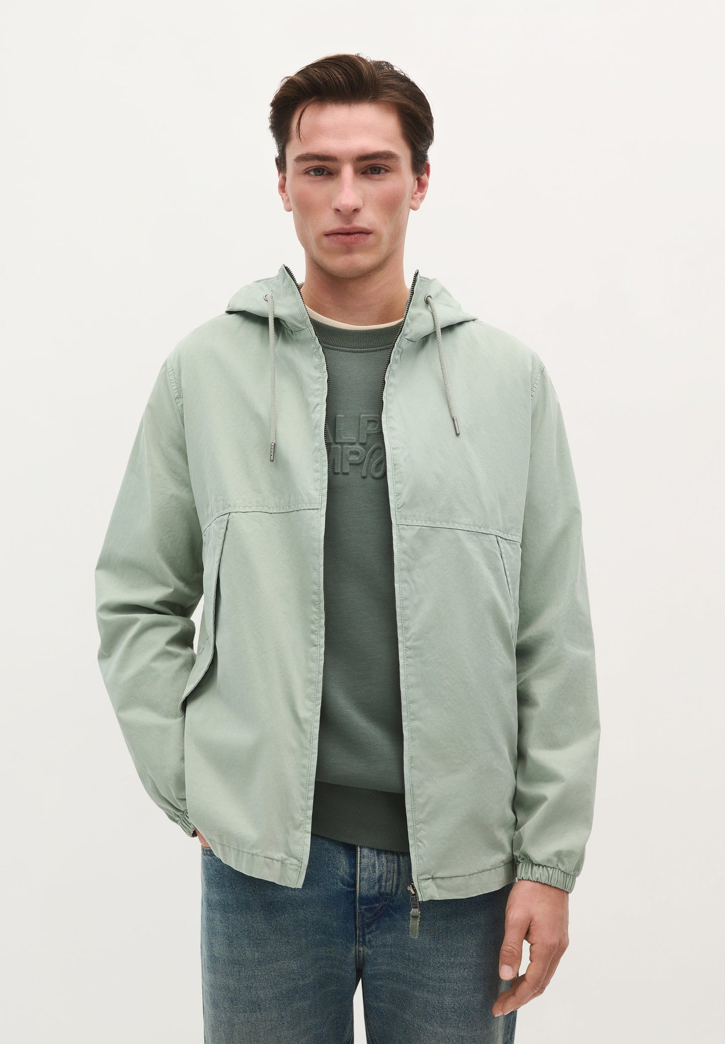 LIGHTWEIGHT COTTON JACKET WITH HOOD