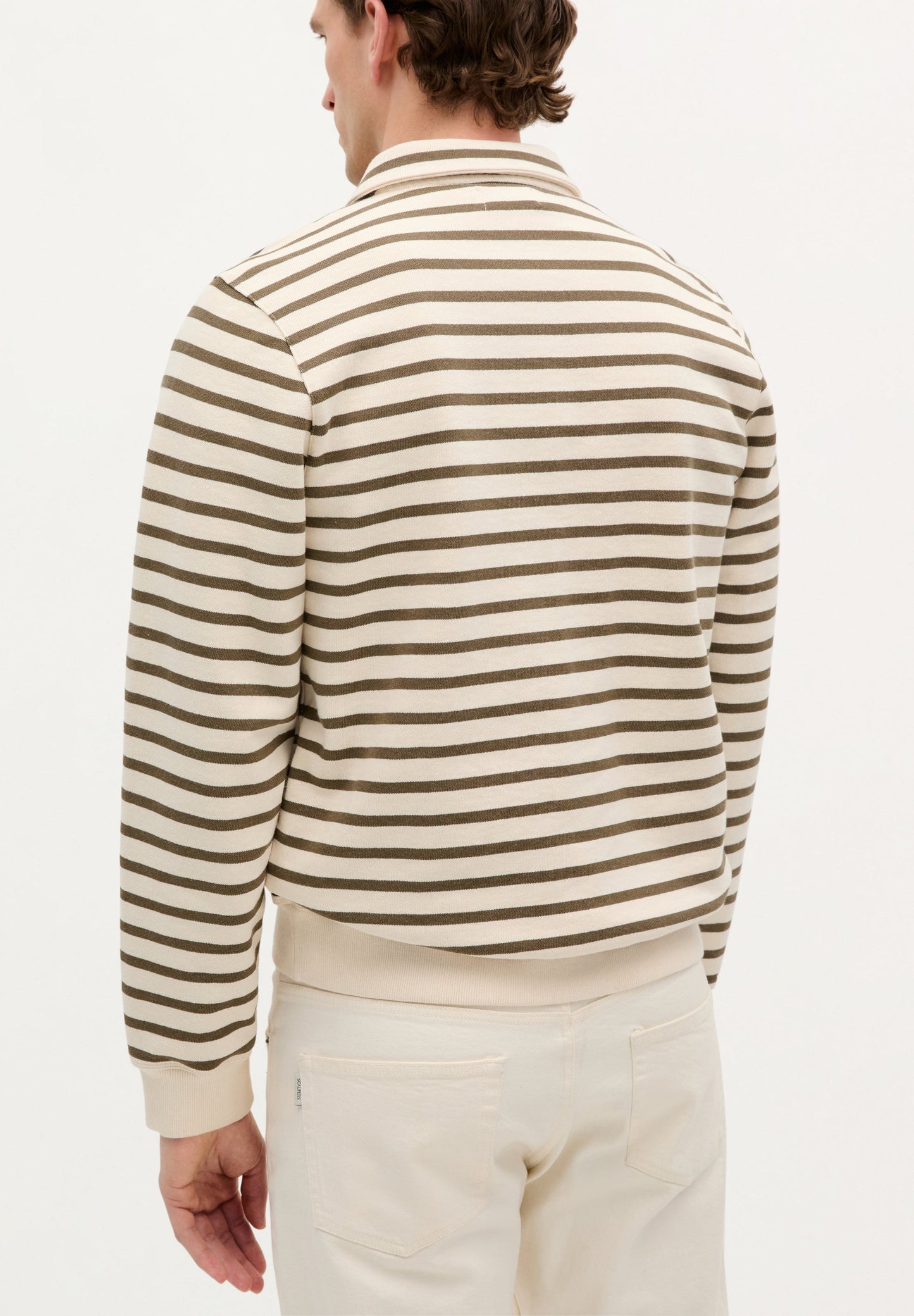 STRIPED SWEATSHIRT WITH ZIP