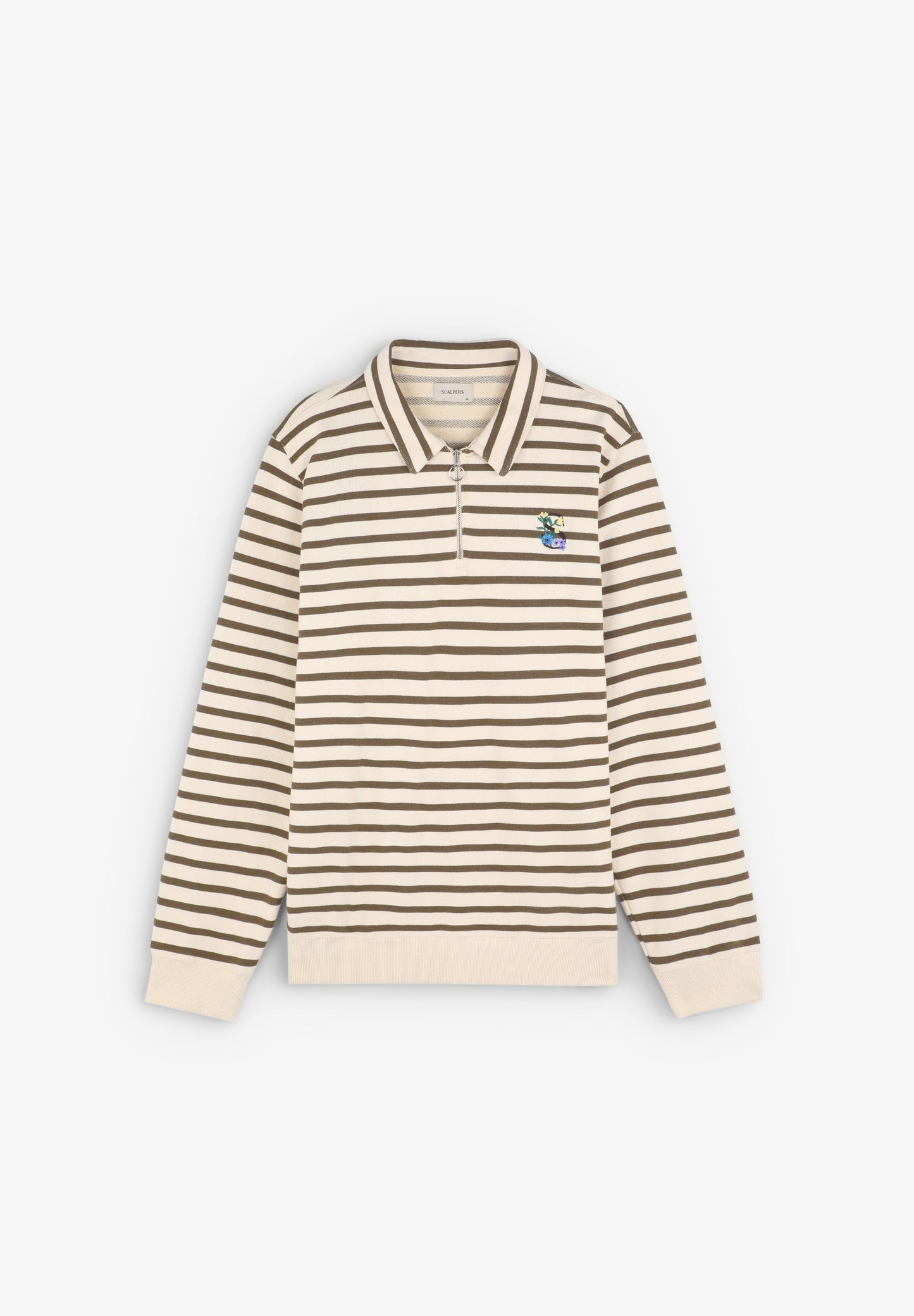 STRIPED SWEATSHIRT WITH ZIP