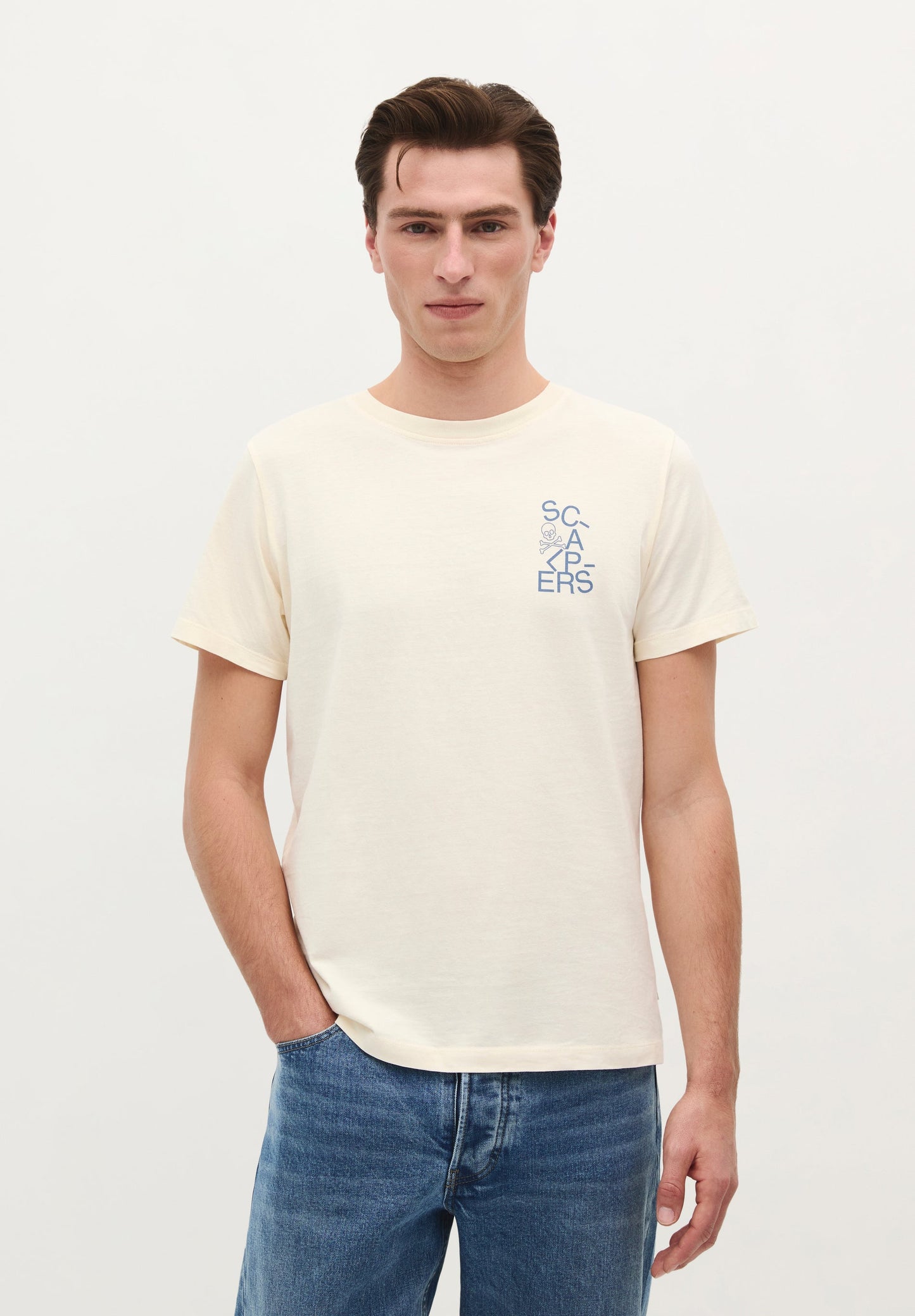 T-SHIRT WITH SKULL LOGO