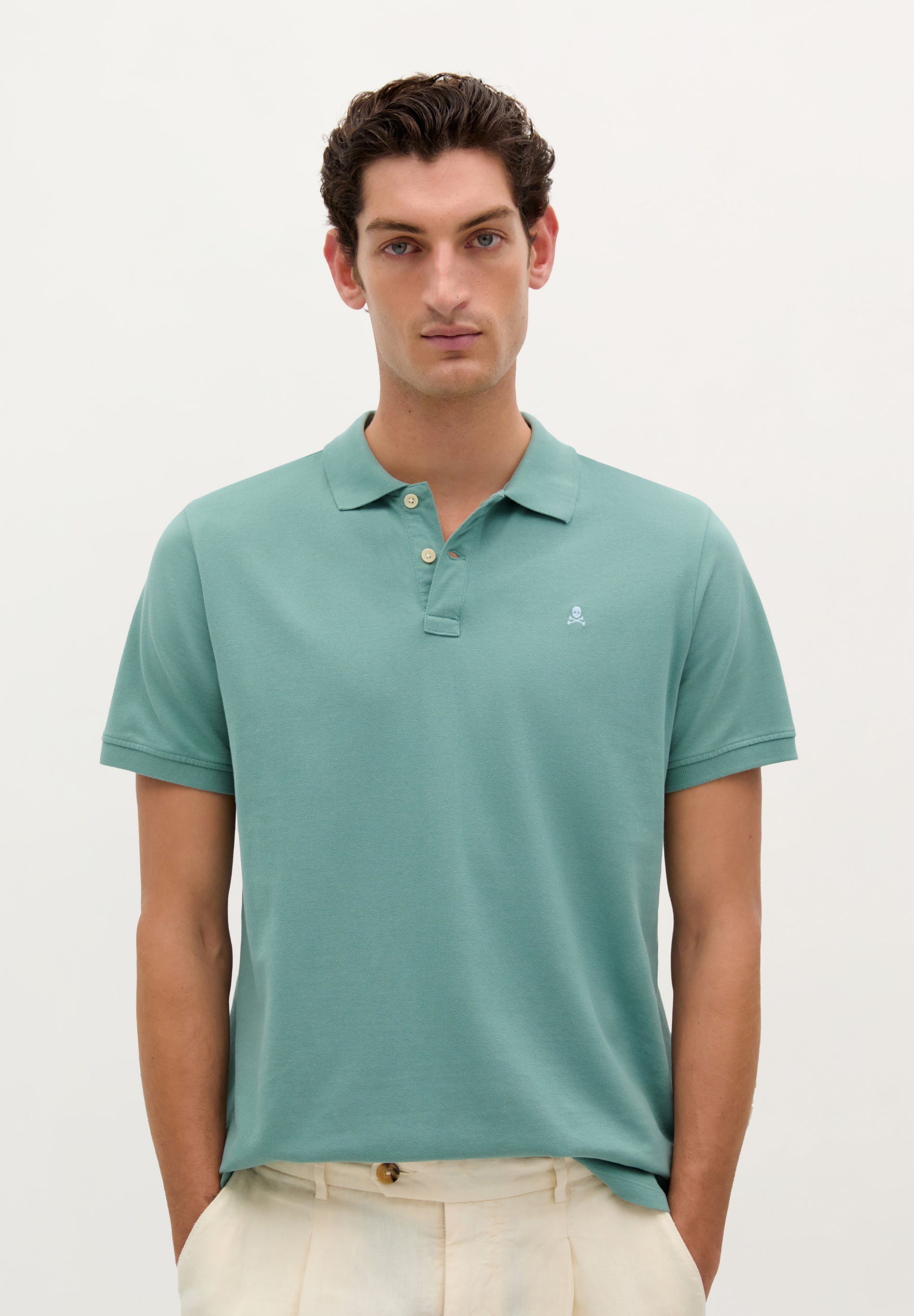 POLO SHIRT WITH CONTRAST SKULL