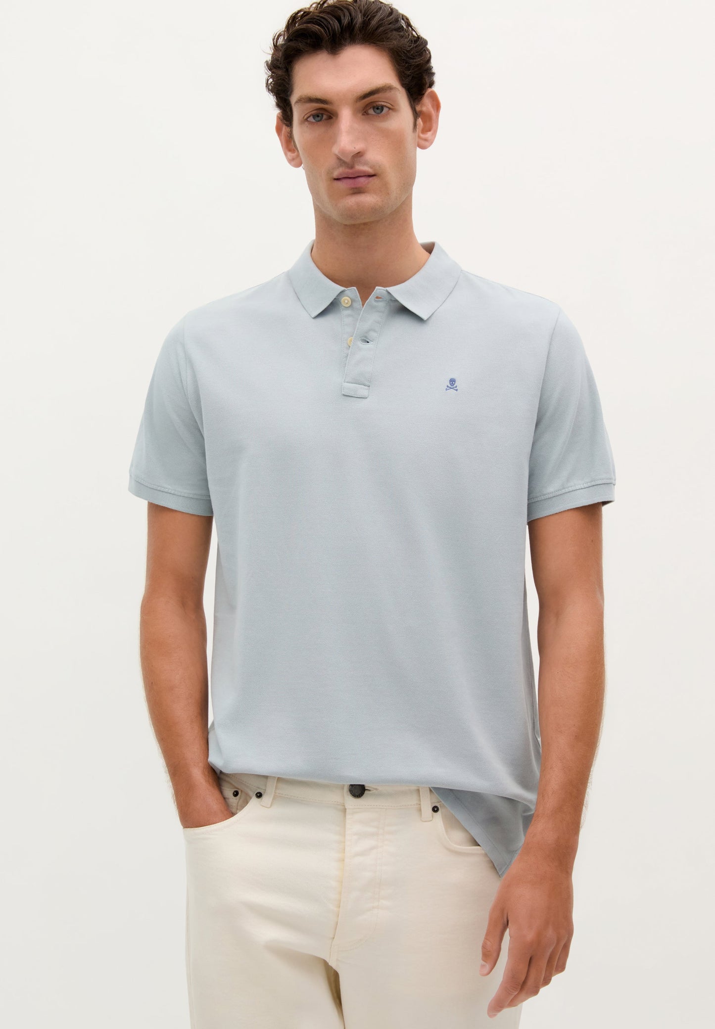 POLO SHIRT WITH CONTRAST SKULL