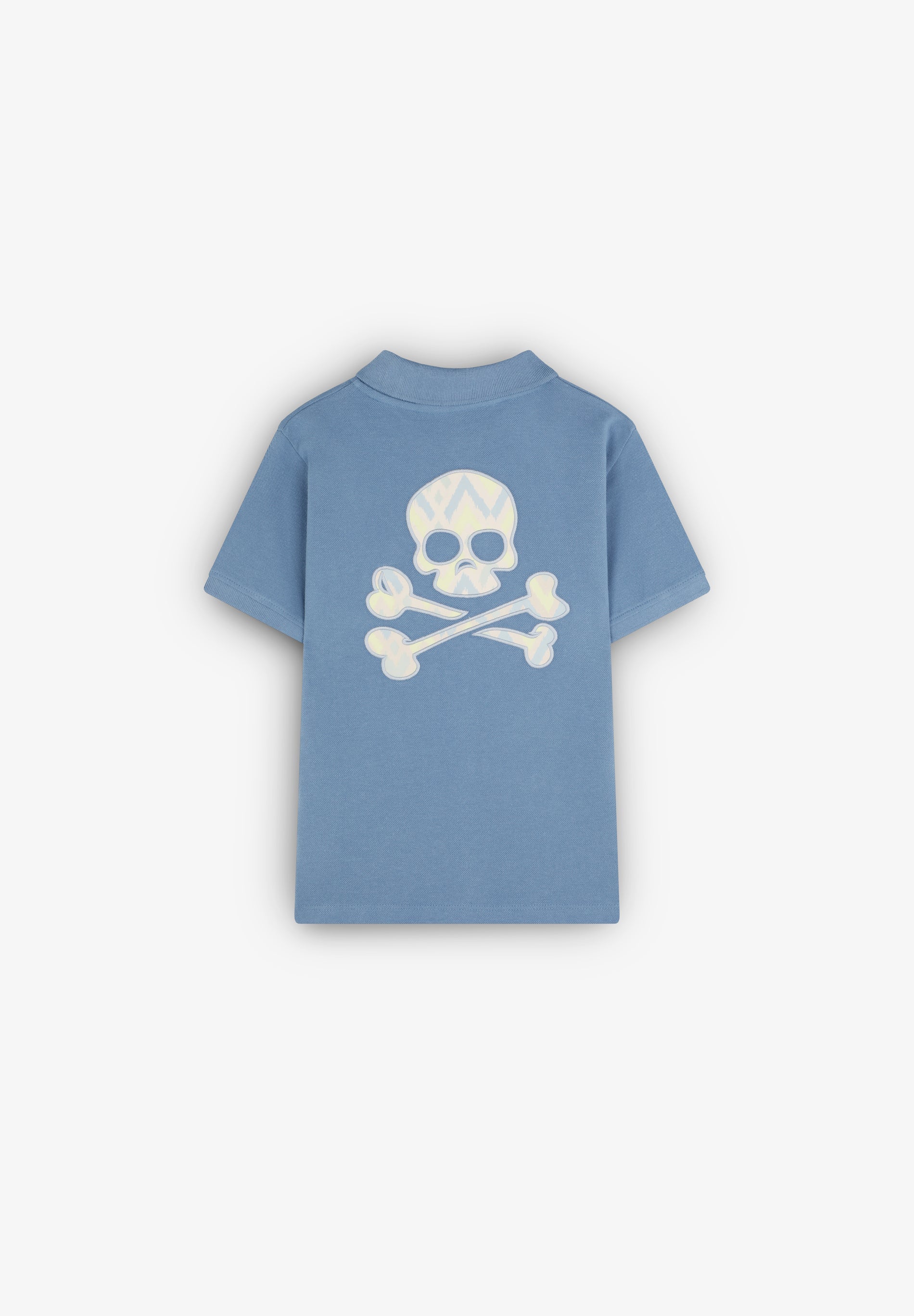 POLO SHIRT WITH SKULL BACK PRINT