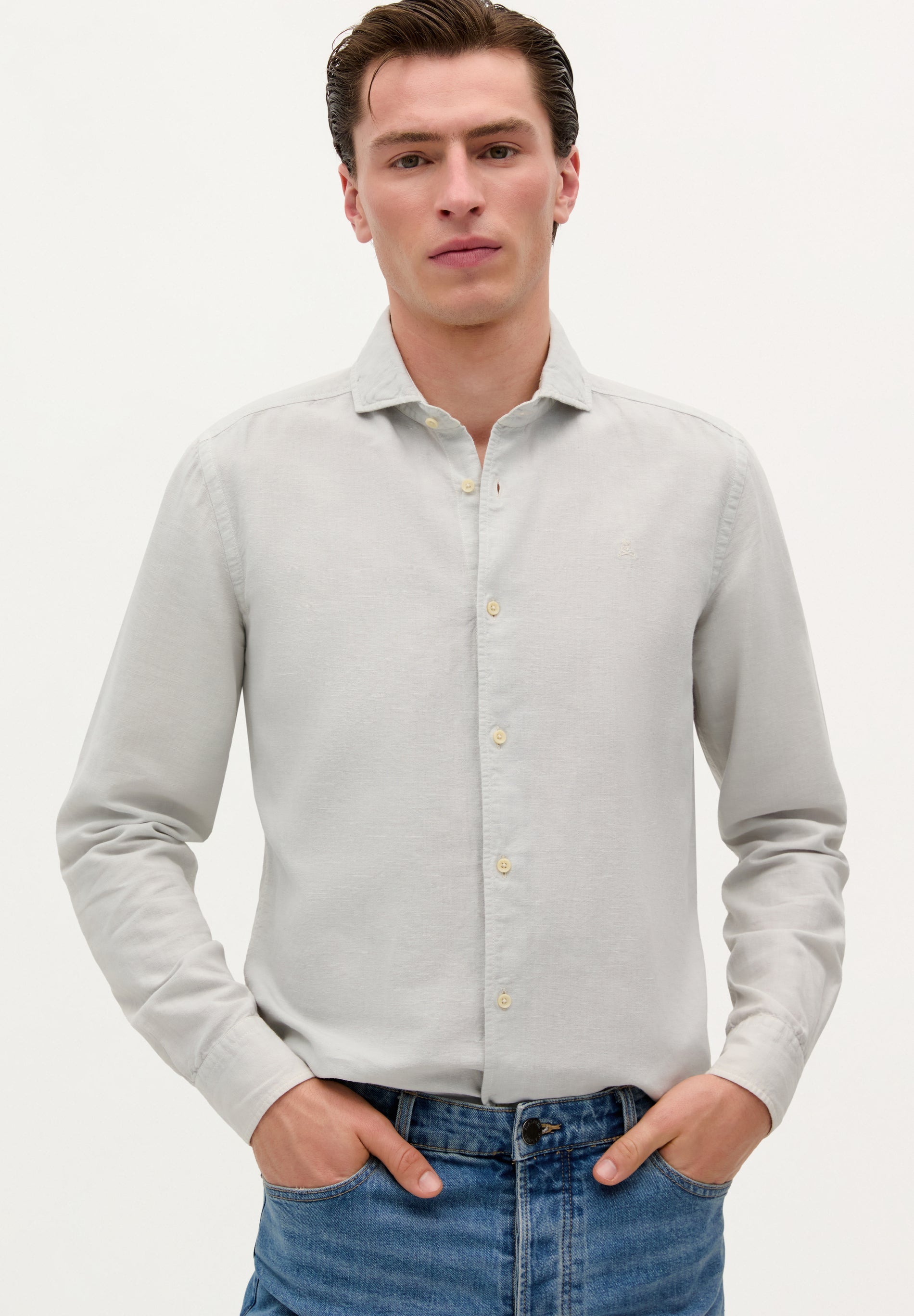 LINEN SKULL SHIRT