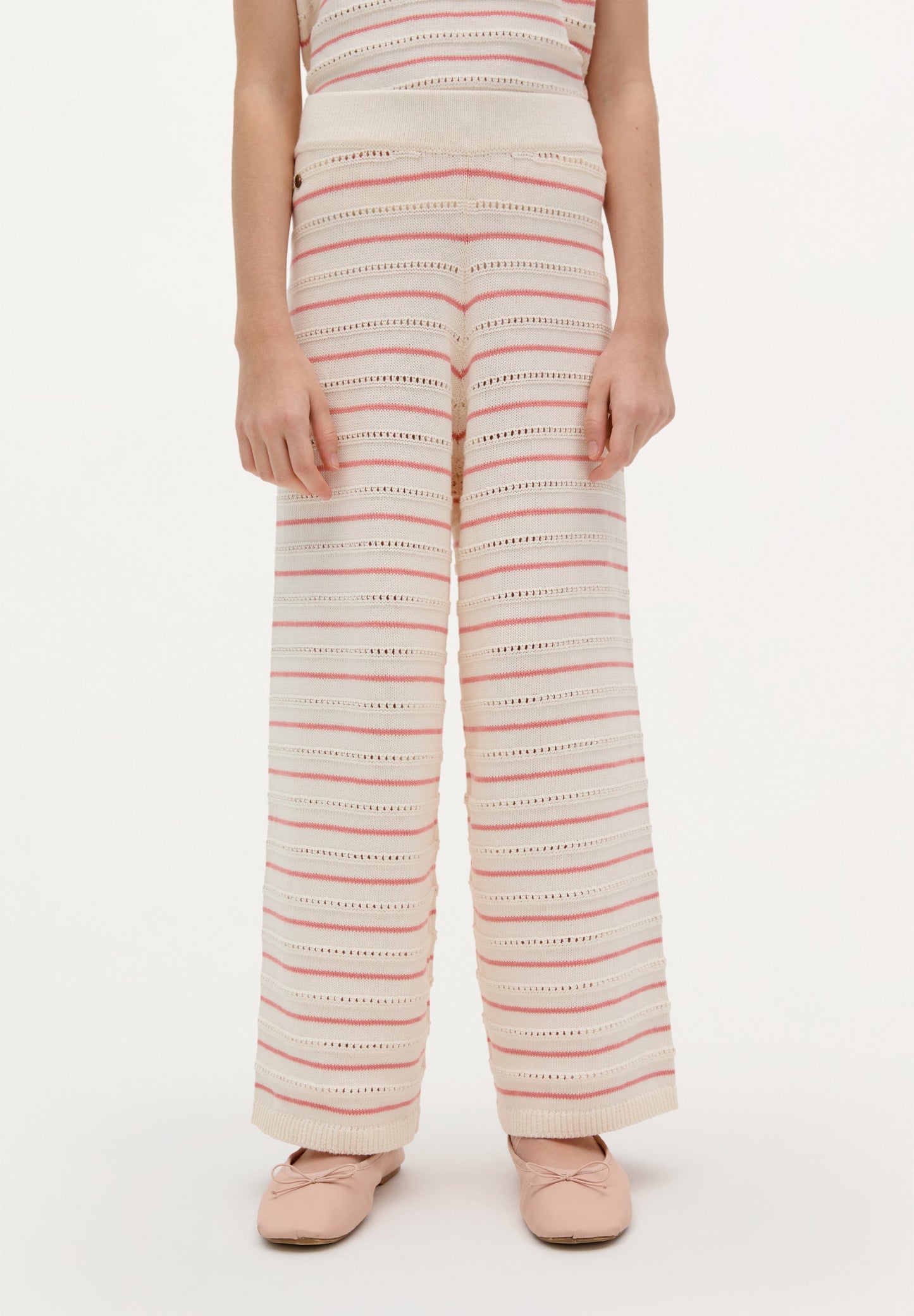 STRIPED KNIT TROUSERS