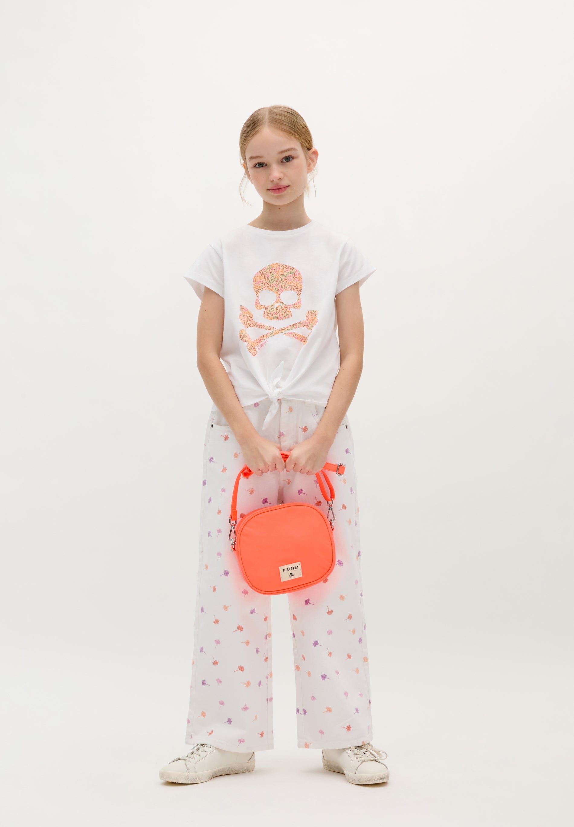 FLORAL KNOT SKULL TEE GIRLS