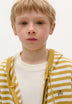 STRIPED KNIT HOODIE WITH ZIP