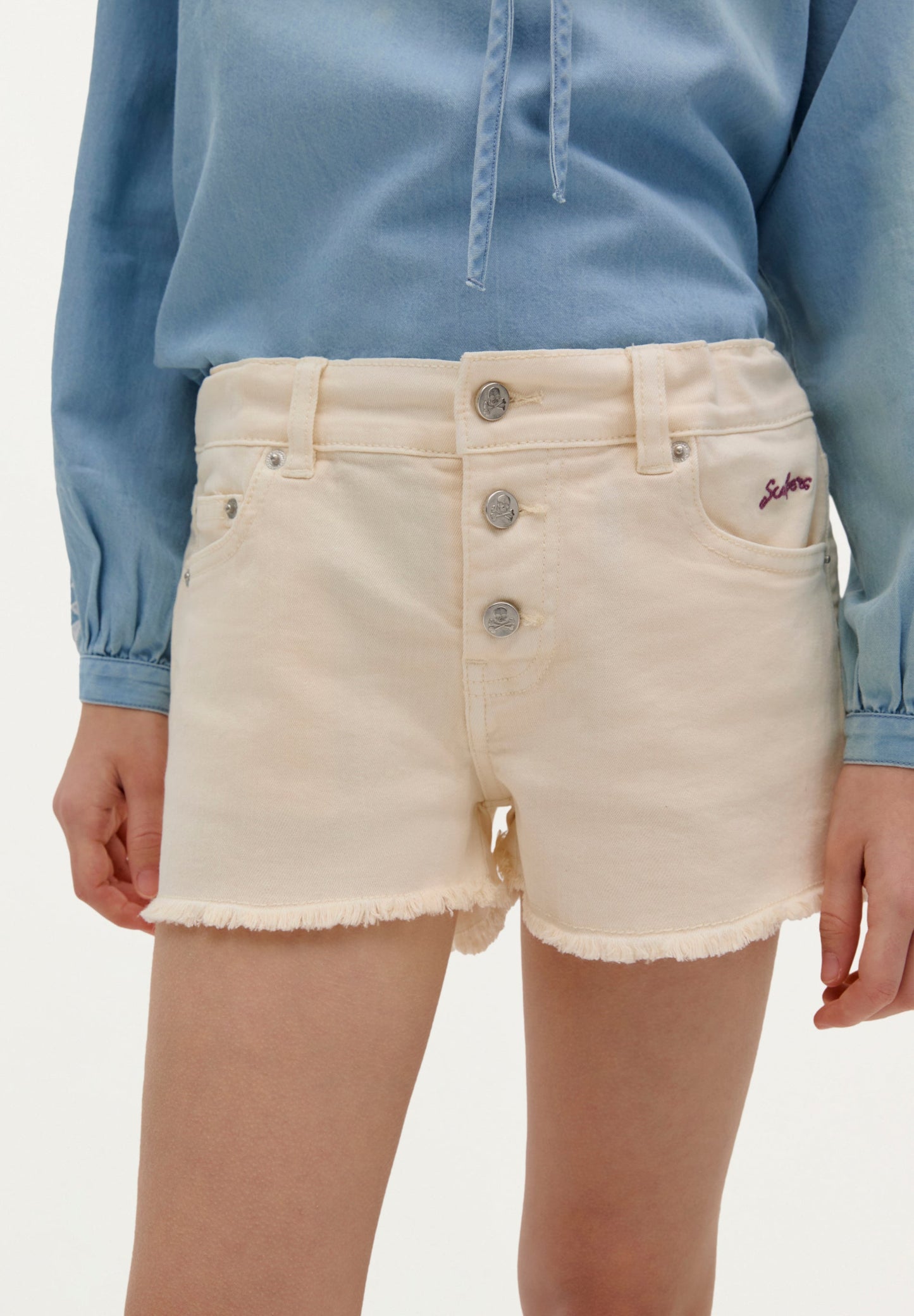 BERMUDA SHORTS WITH SUN EMBROIDERY