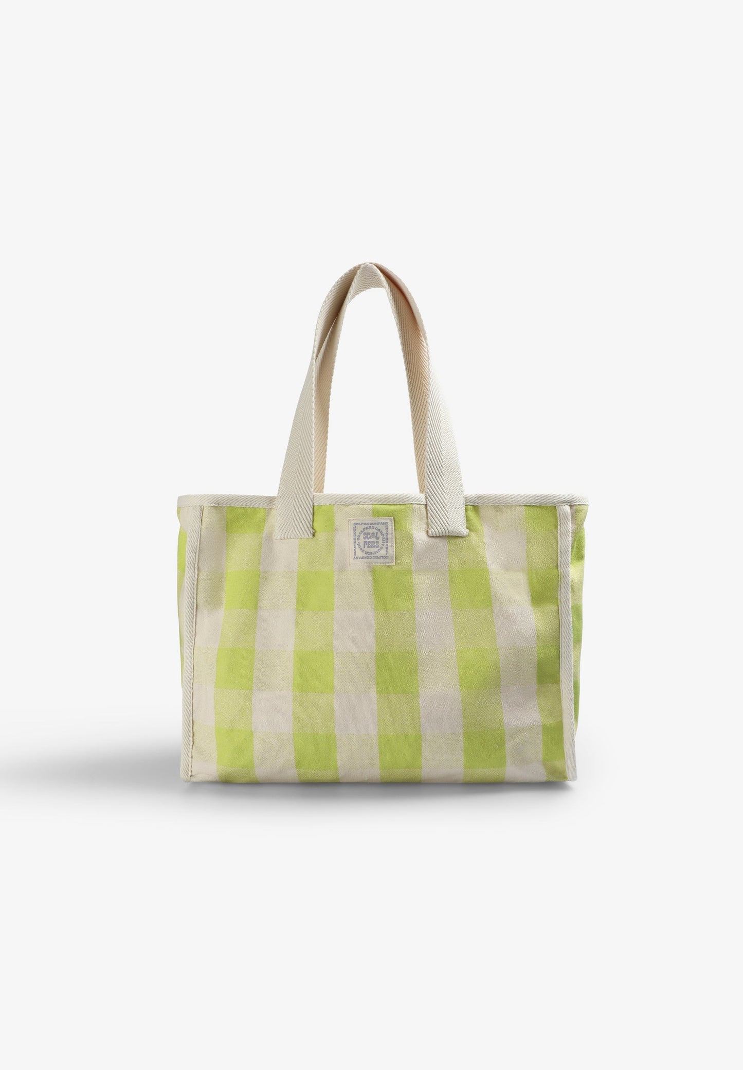 GINGHAM PRINT TOTE BAG