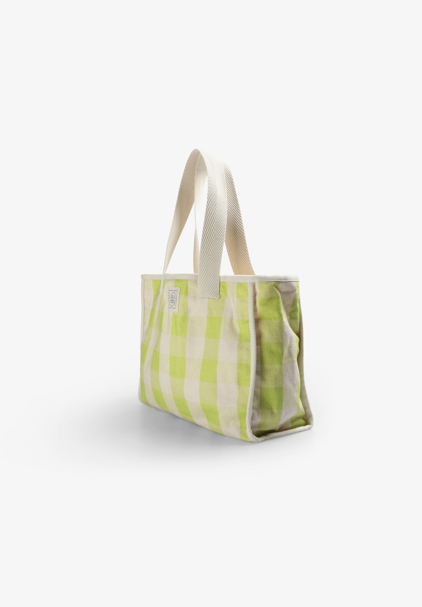 GINGHAM PRINT TOTE BAG