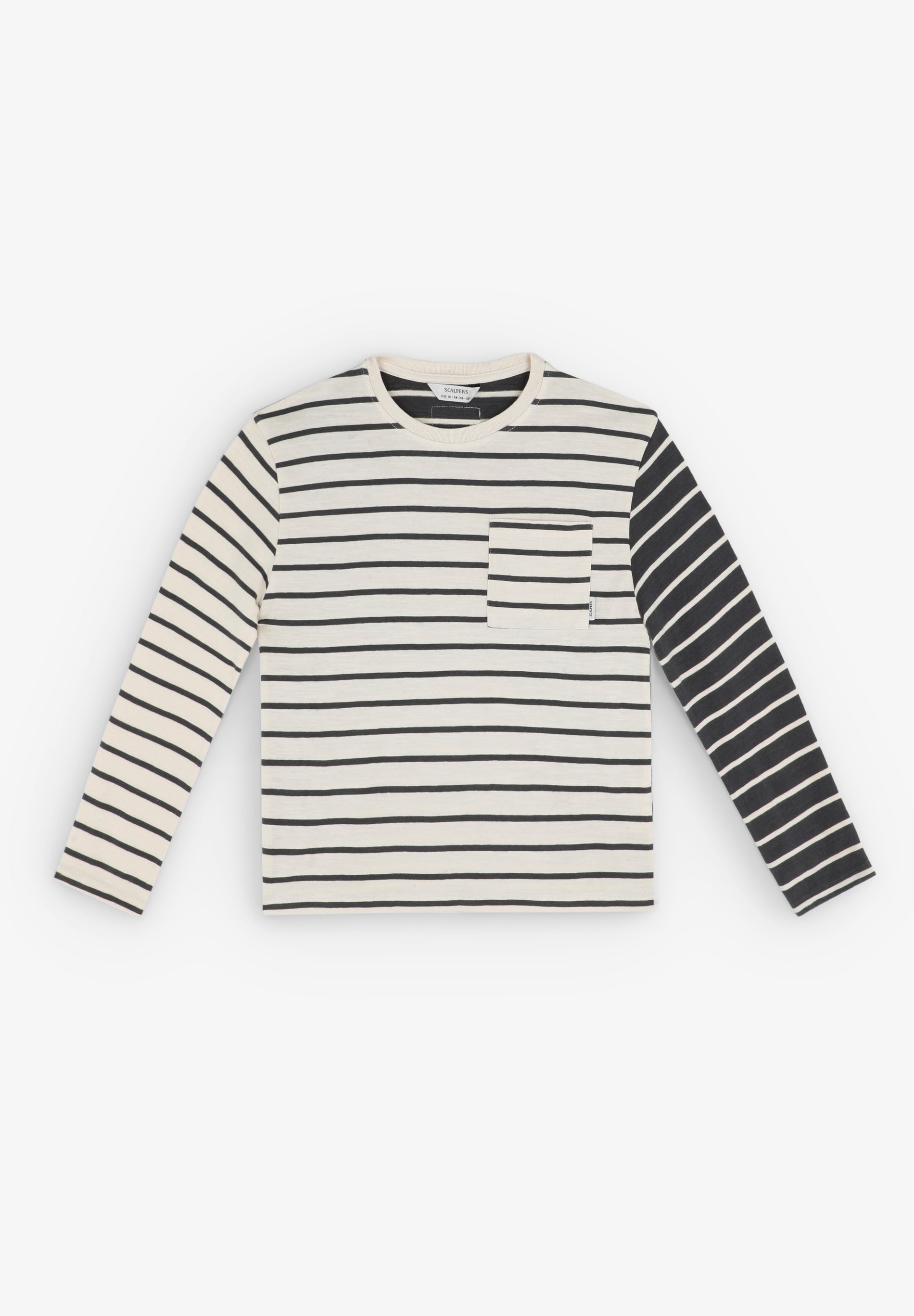 STRIPED T-SHIRT WITH CONTRAST POCKET