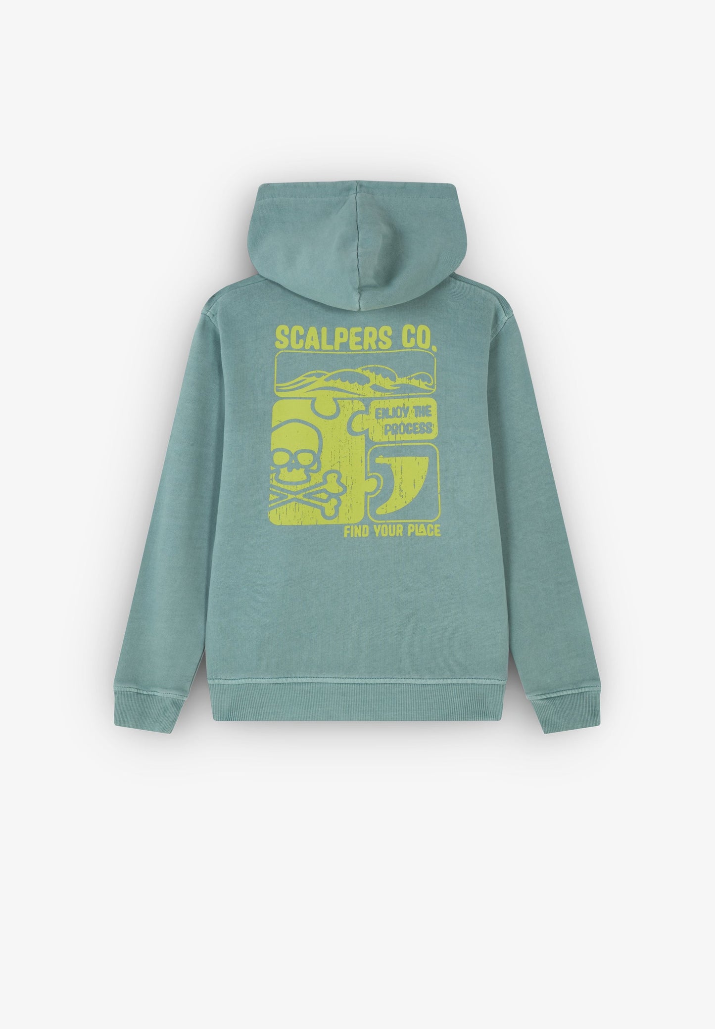 FADED BACK PRINT HOODIE