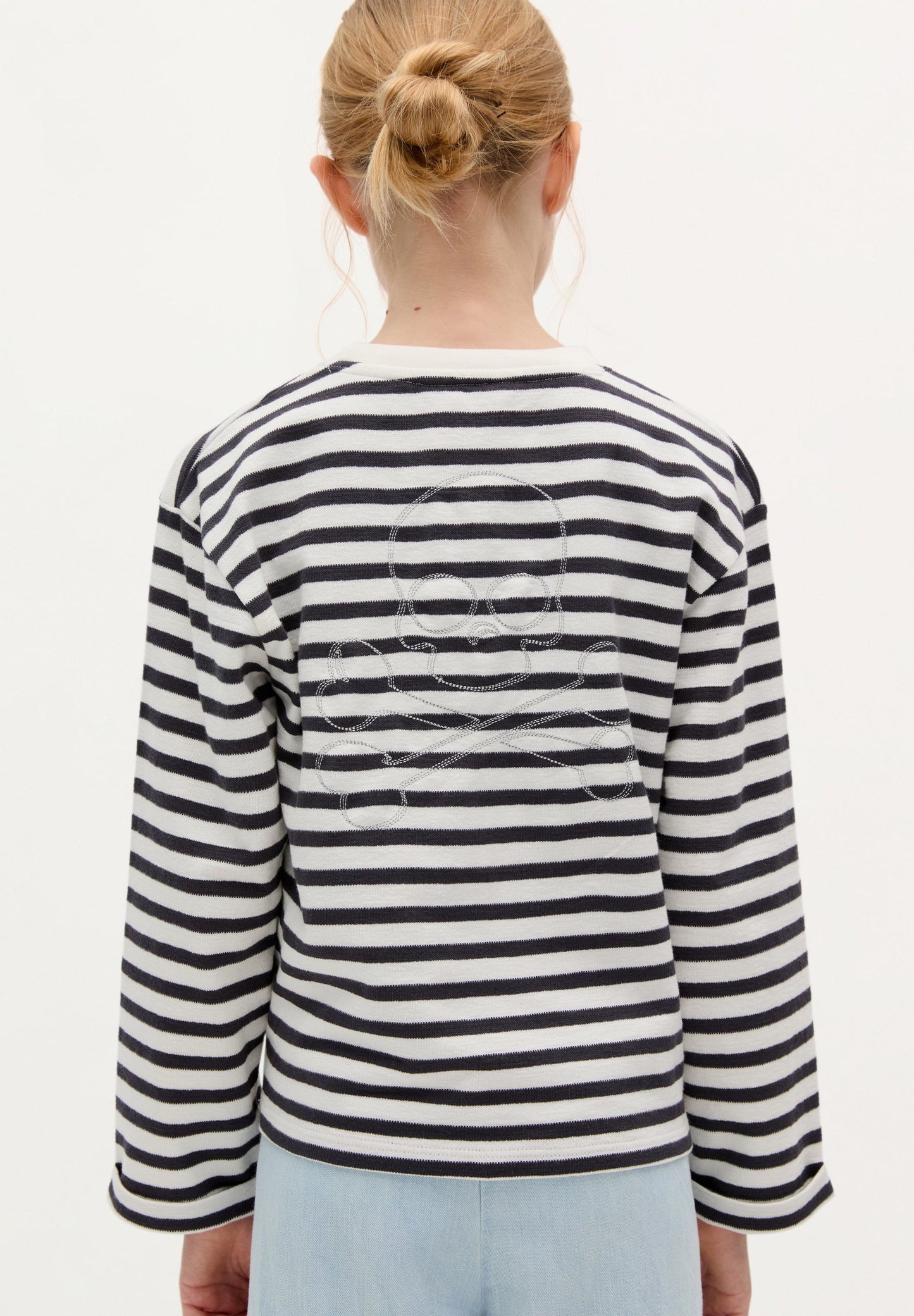 STRIPES EMB SKULL SW GIRLS