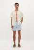 STRIPE PRINT SWIMMING TRUNKS