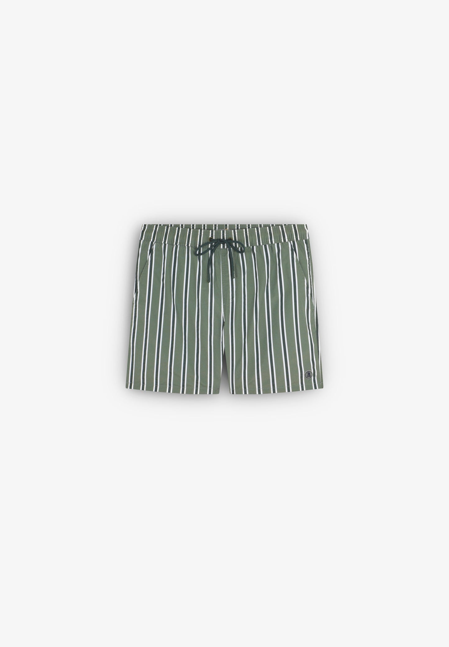 TWO-TONE STRIPE SWIMMING TRUNKS