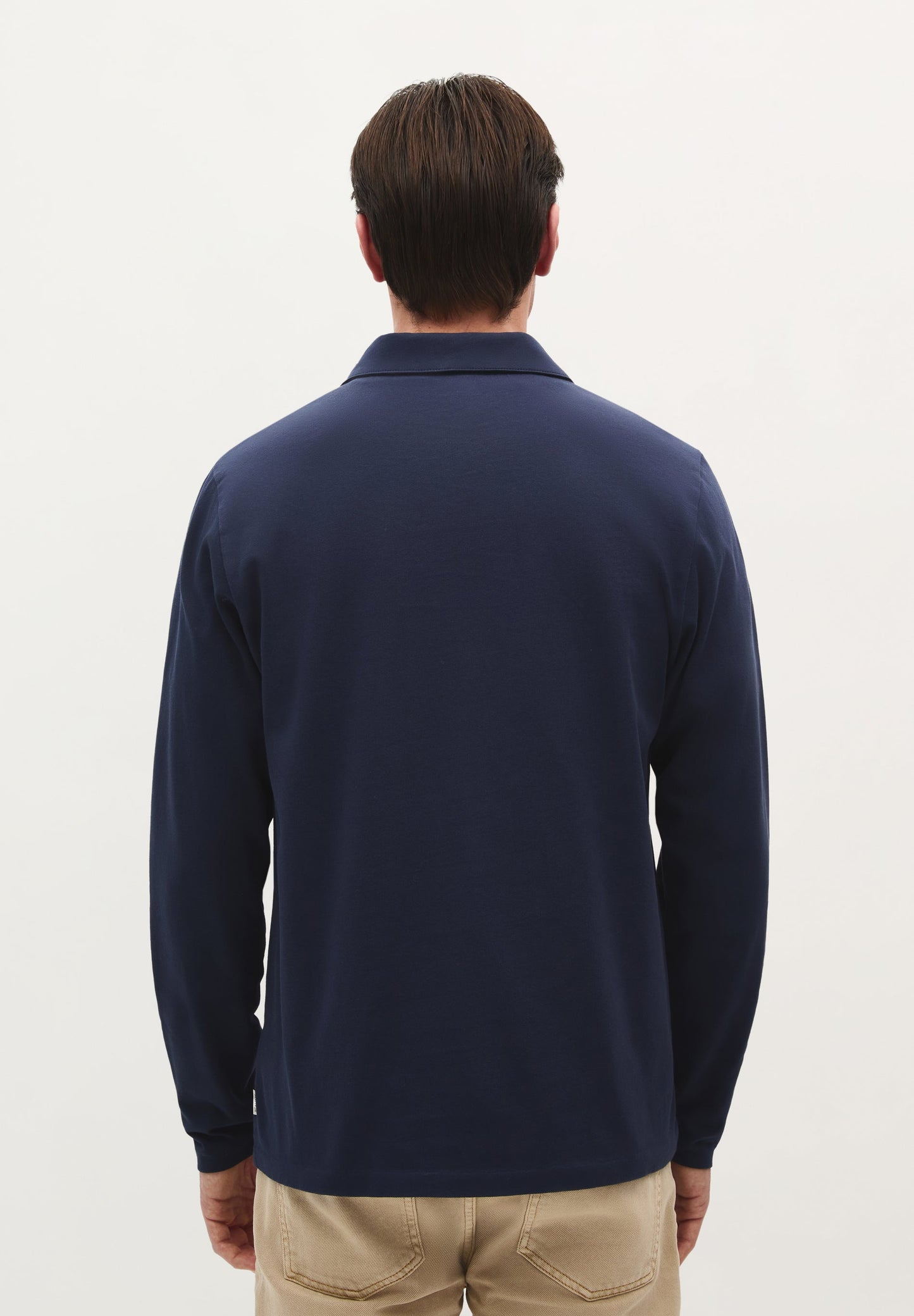 LONG SLEEVE POLO SHIRT WITH SOFT FABRIC