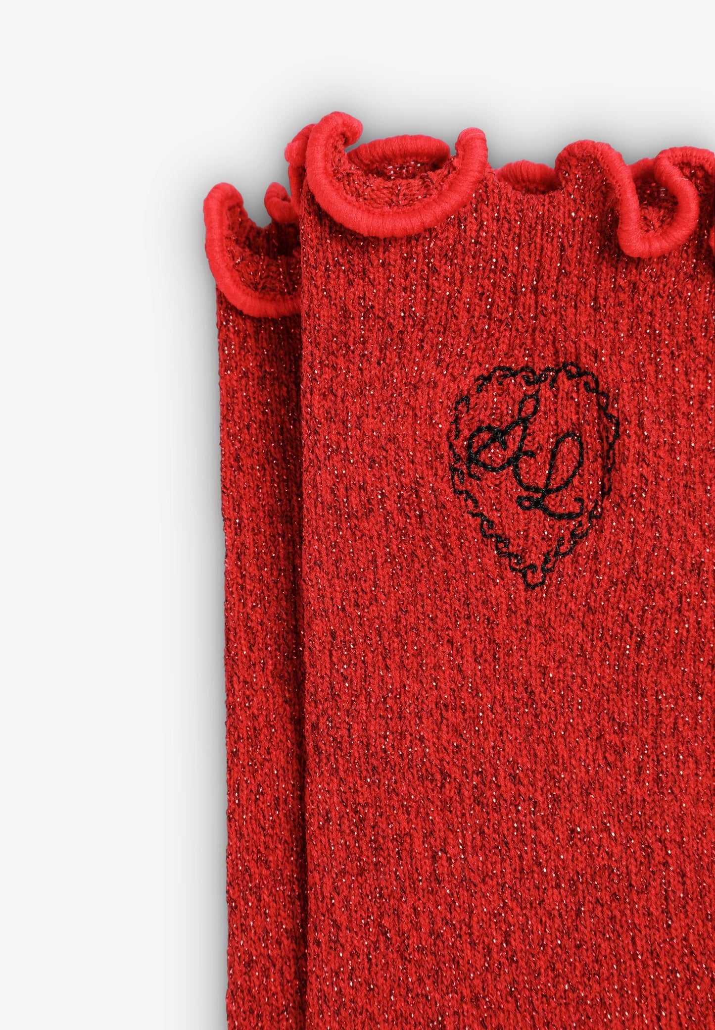 SCALPERS X LOVE STORIES LUREX SOCKS WITH EMBROIDERY