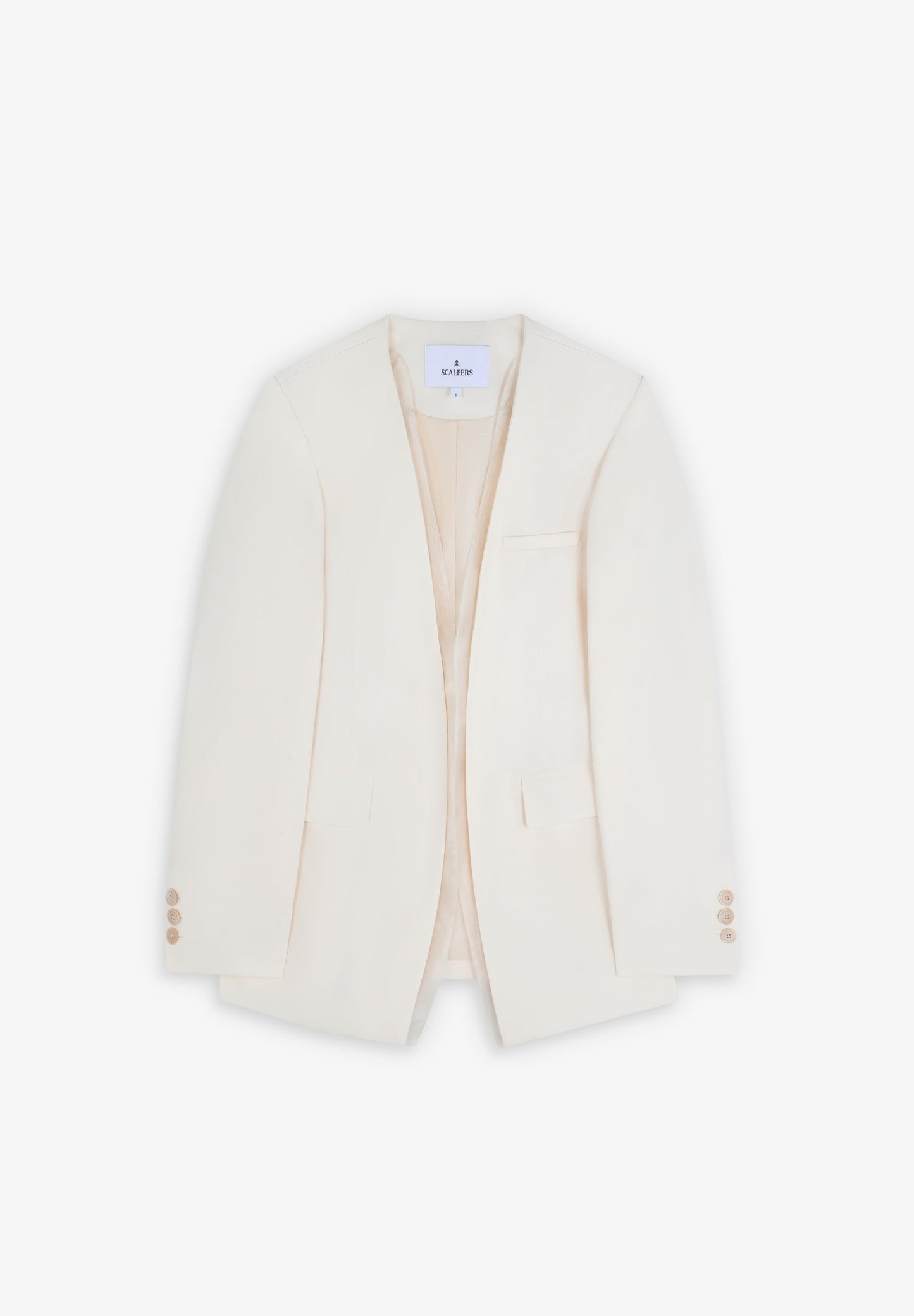 PLAIN BLAZER WITH ORGANZA DETAIL