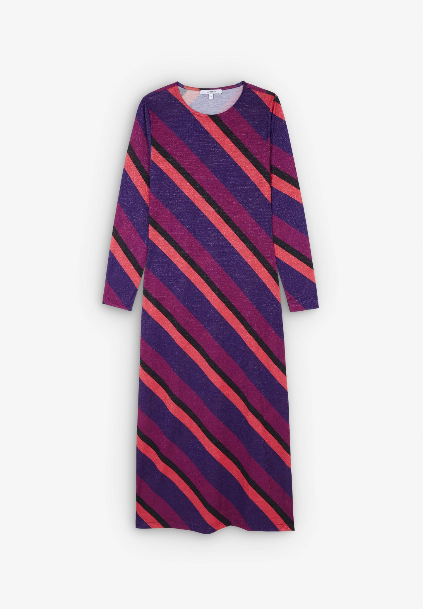 STRIPED DRESS WITH LUREX