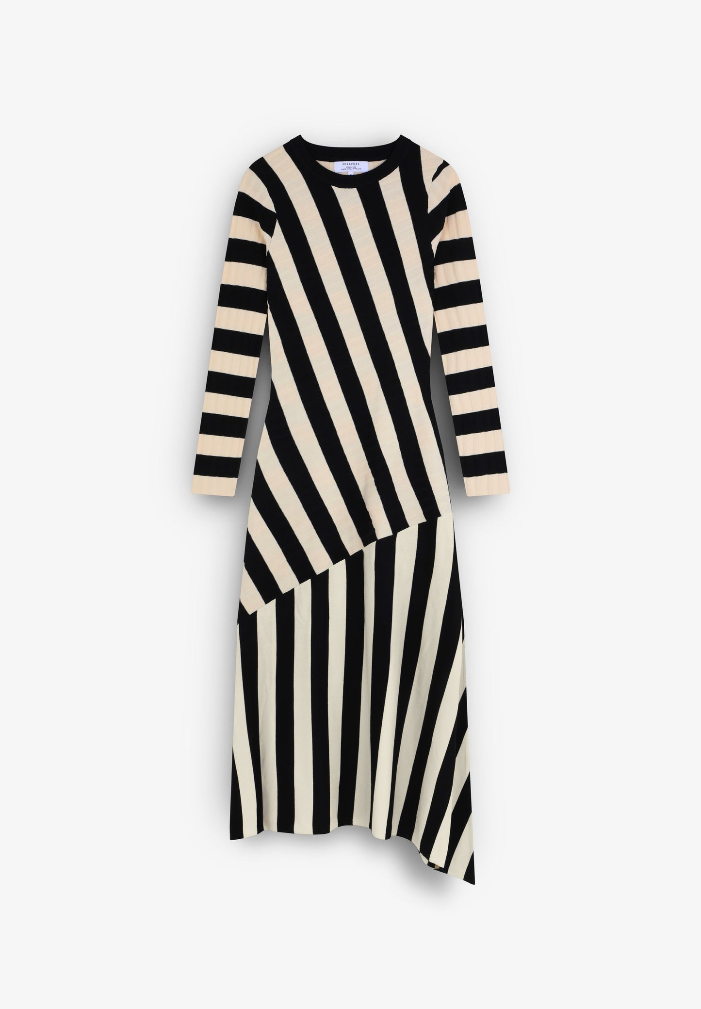 STRIPES LS KNIT DRESS