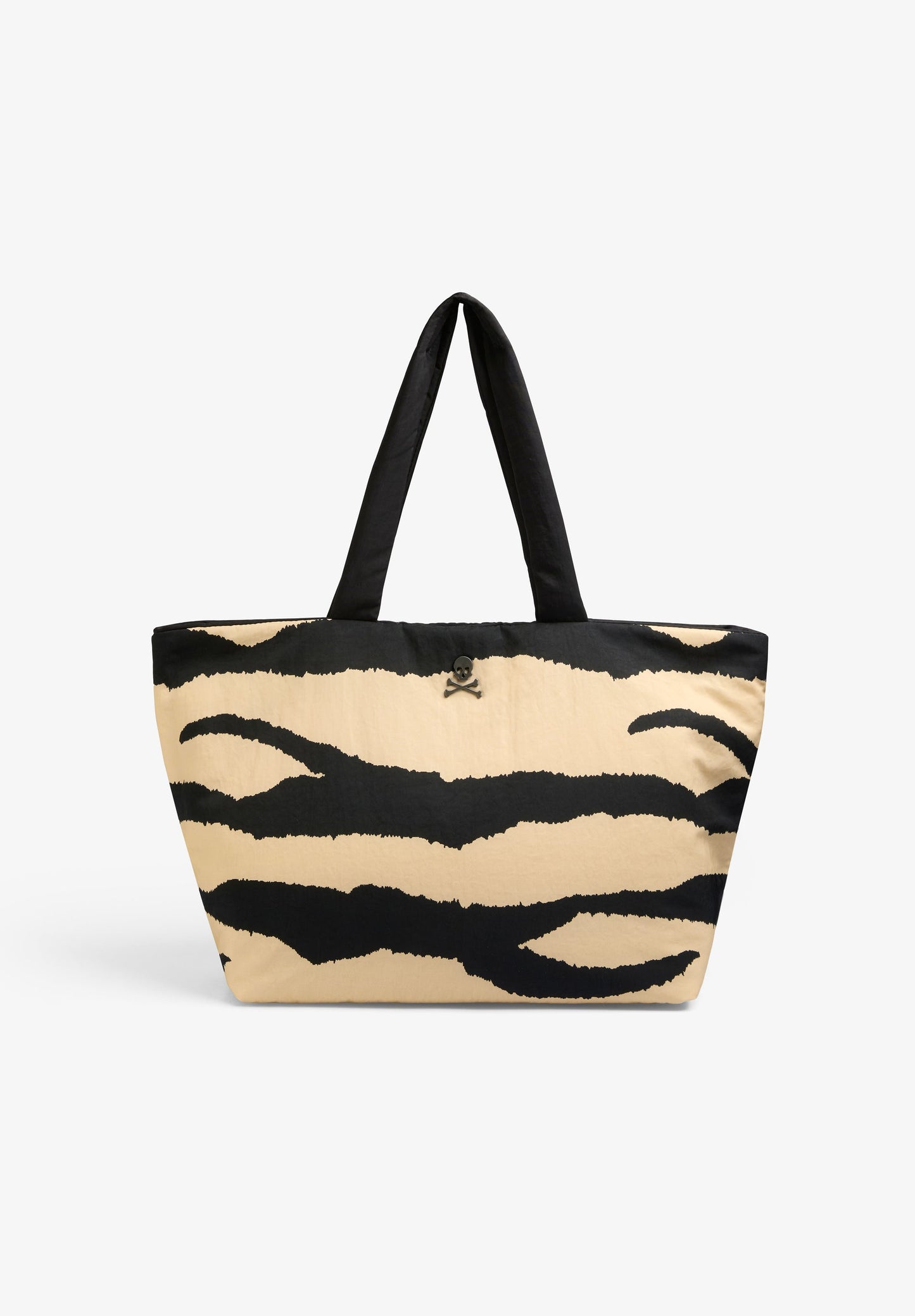 REVERSIBLE ANIMAL PRINT SHOPPER BAG