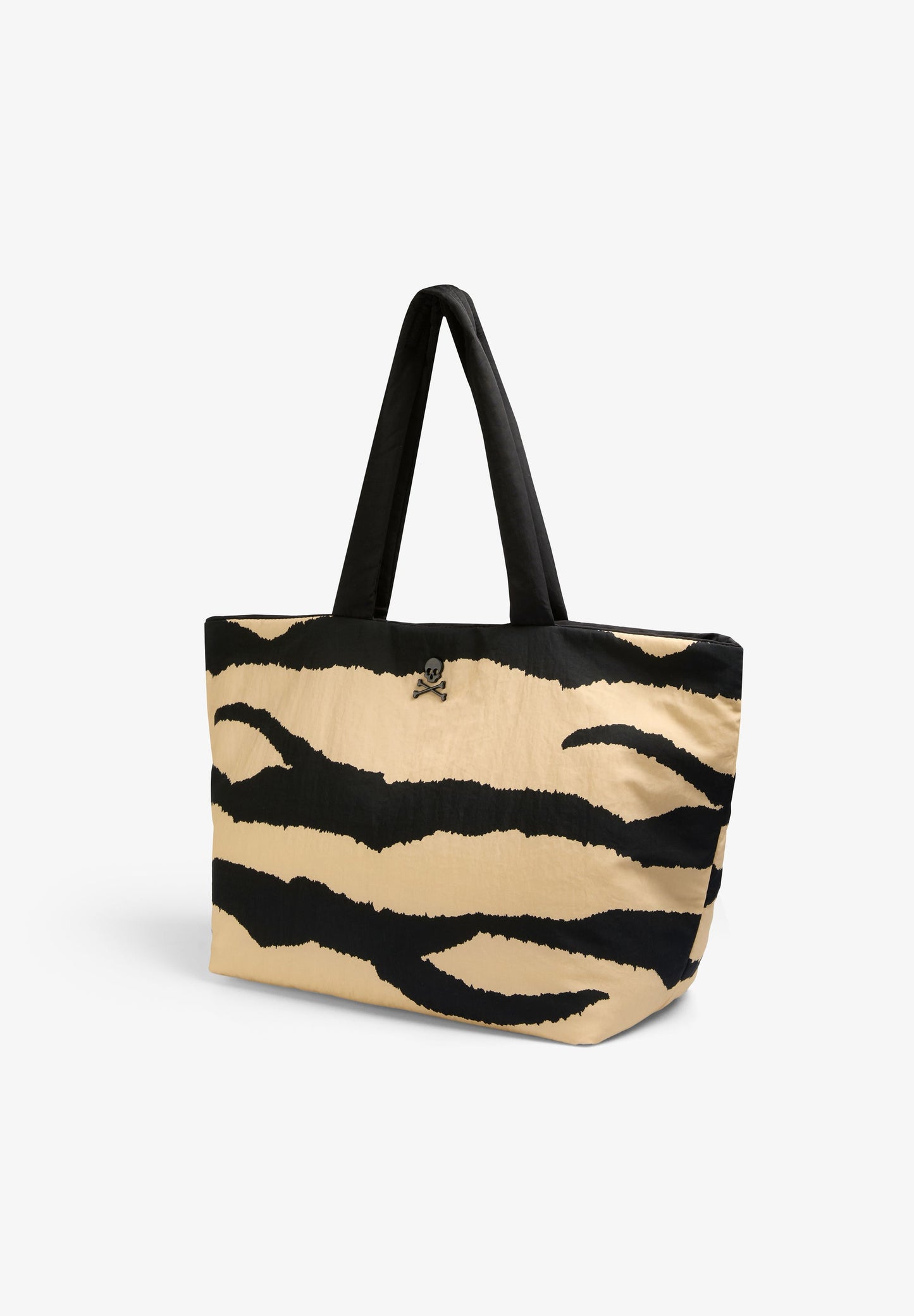 REVERSIBLE ANIMAL PRINT SHOPPER BAG