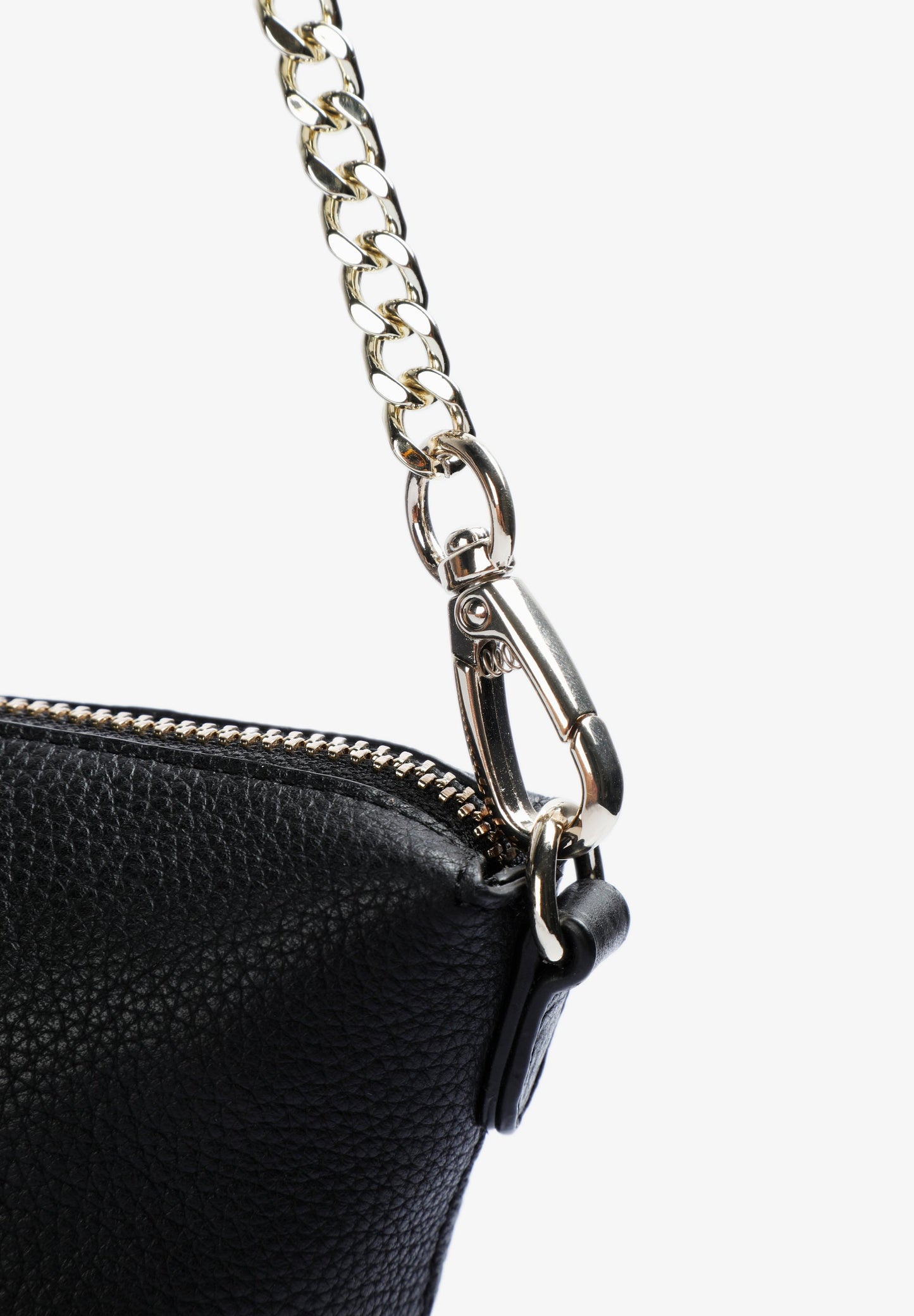 LEATHER BAG WITH CHAIN DETAIL