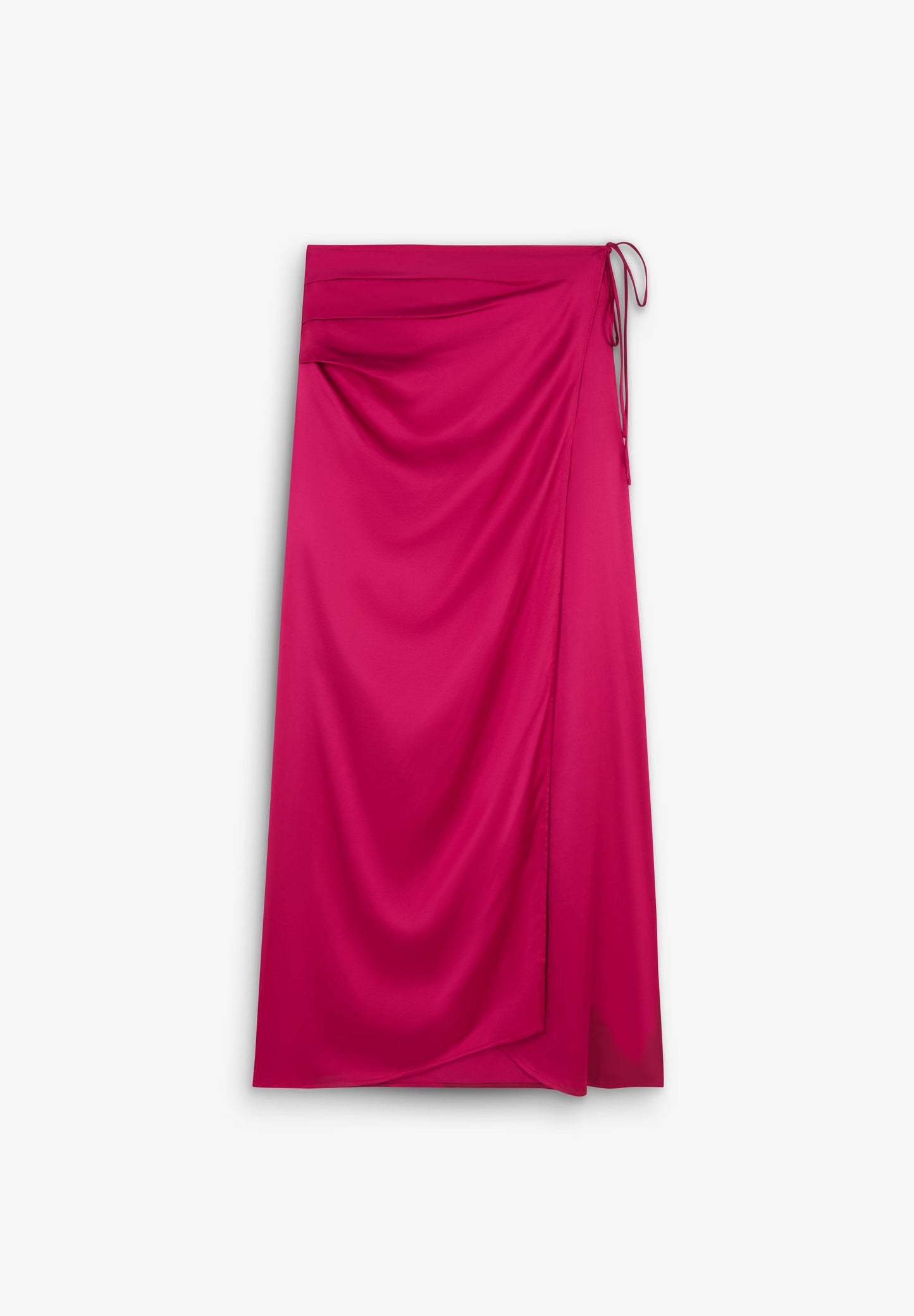 SATIN MIDI SARONG SKIRT