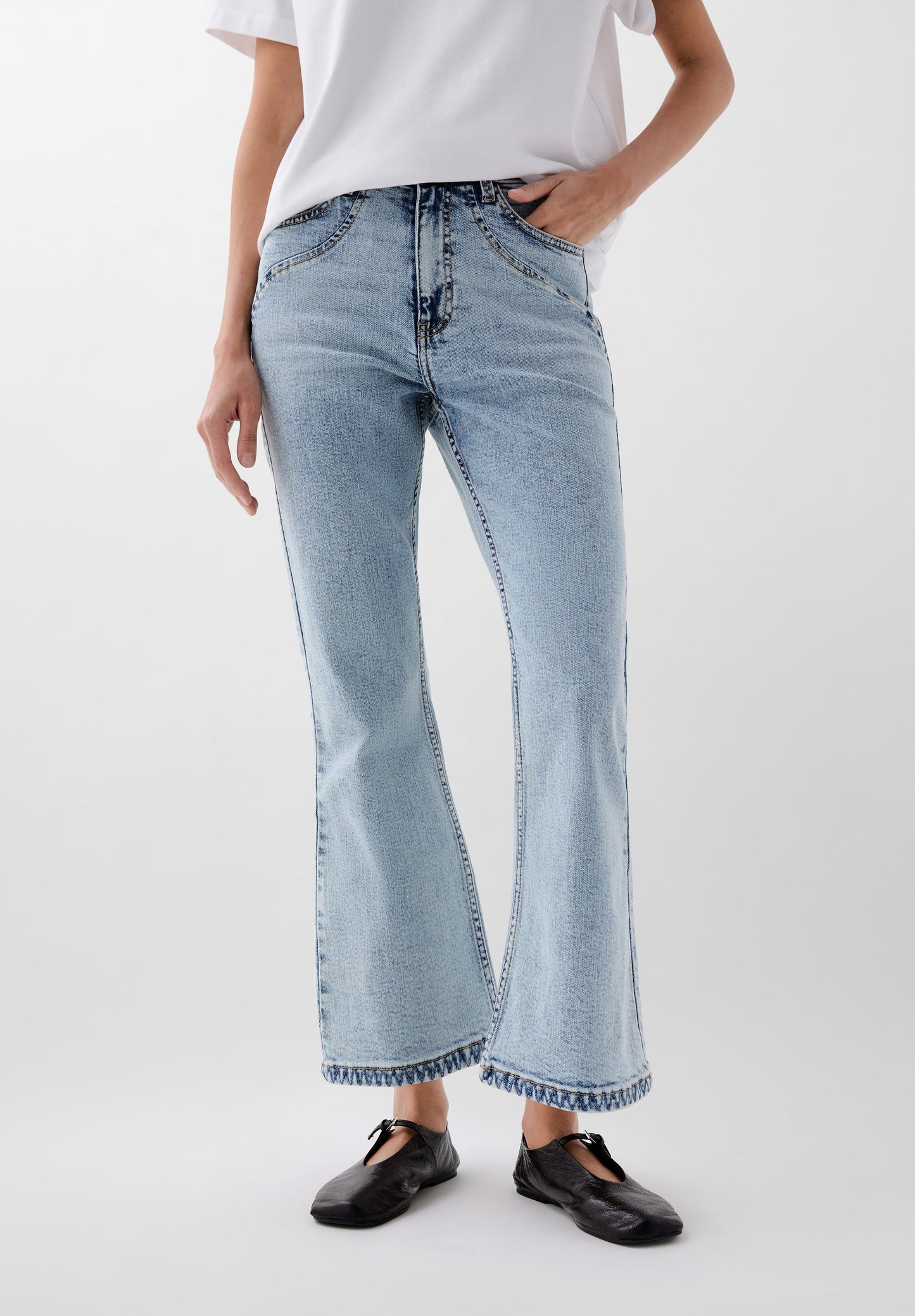 SCANKLE STITCHING DENIM PANT