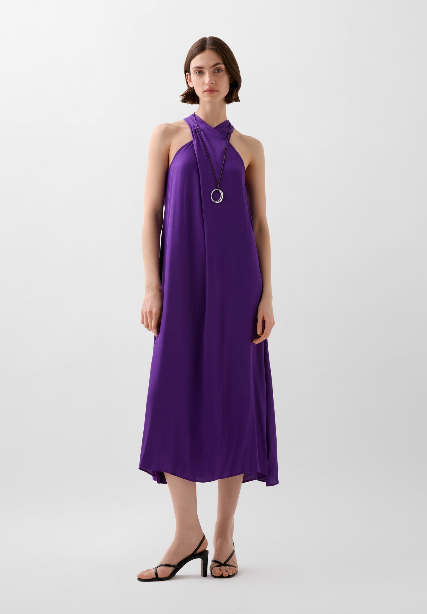 HALTERNECK MIDI DRESS